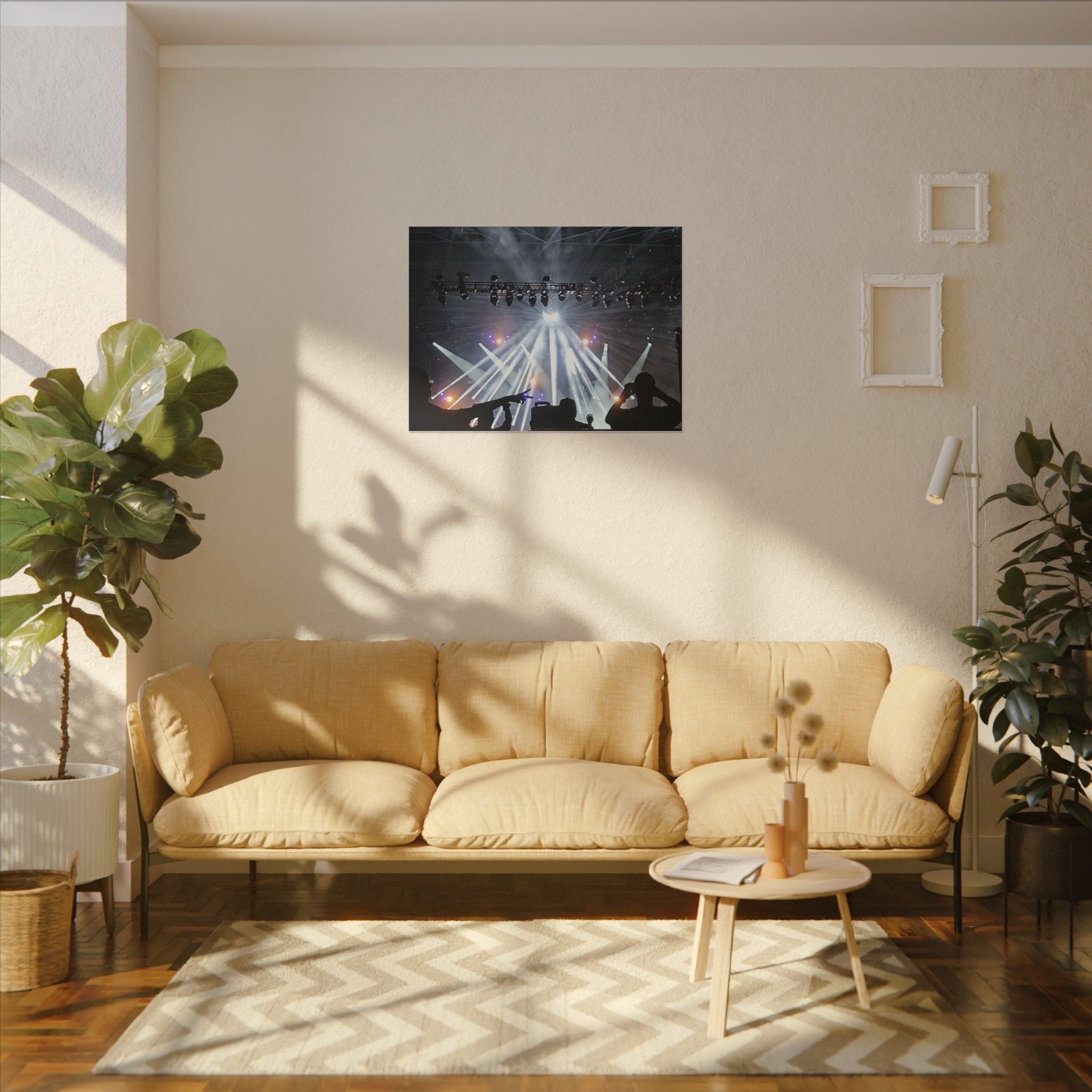 Concert Stage Lights Canvas, Matte Stretched Wall Art | Live Music