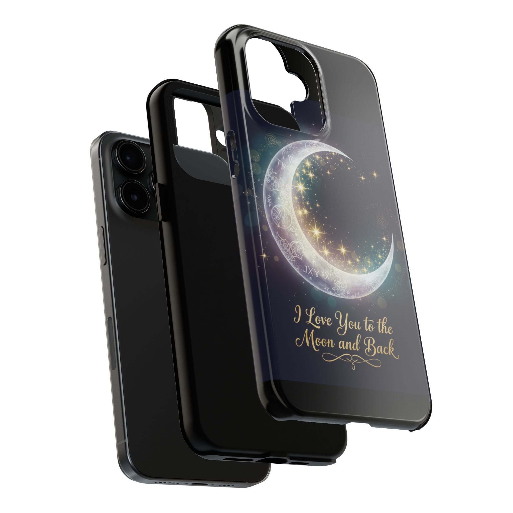 I Love You to the Moon and Back iPhone Case | Moon and Stars Tough Case