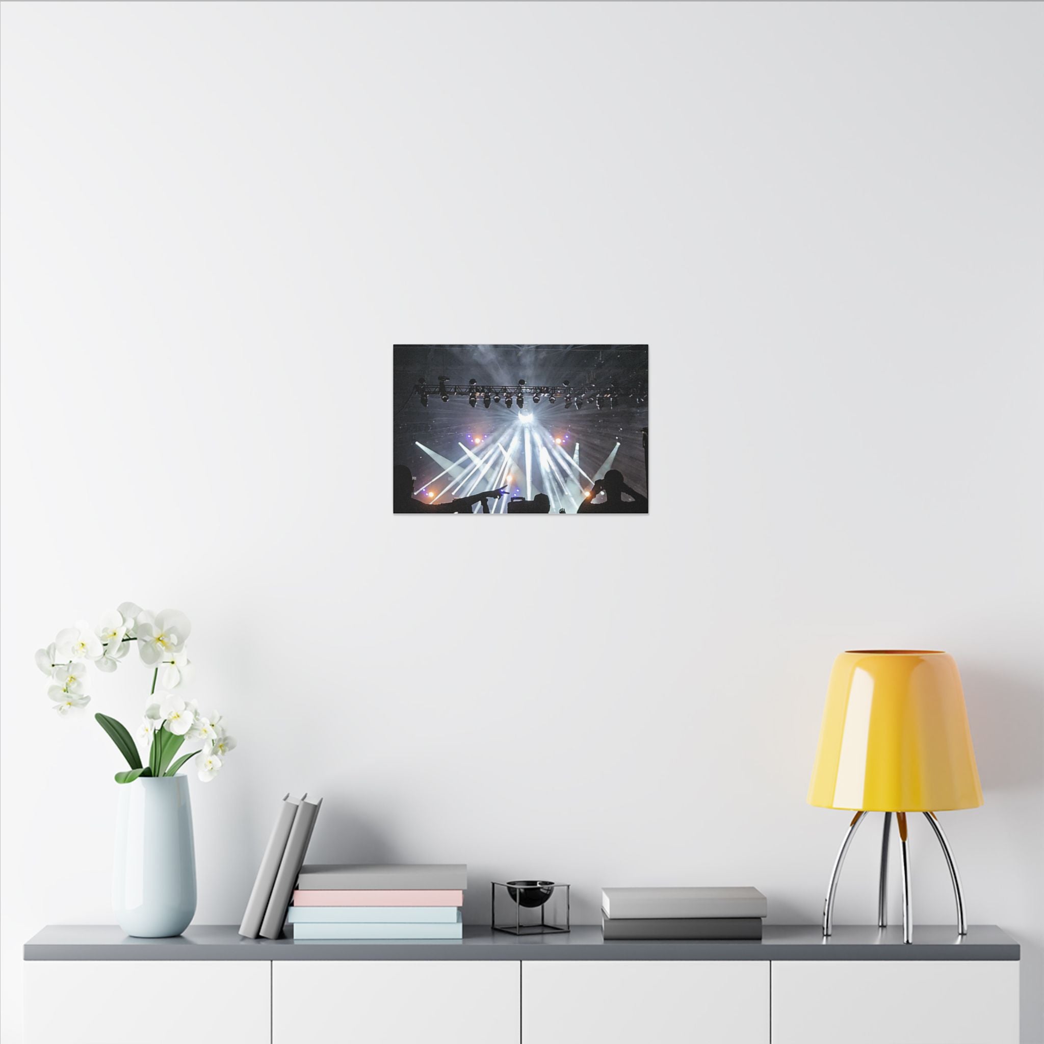 Concert Stage Lights Canvas, Matte Stretched Wall Art | Live Music
