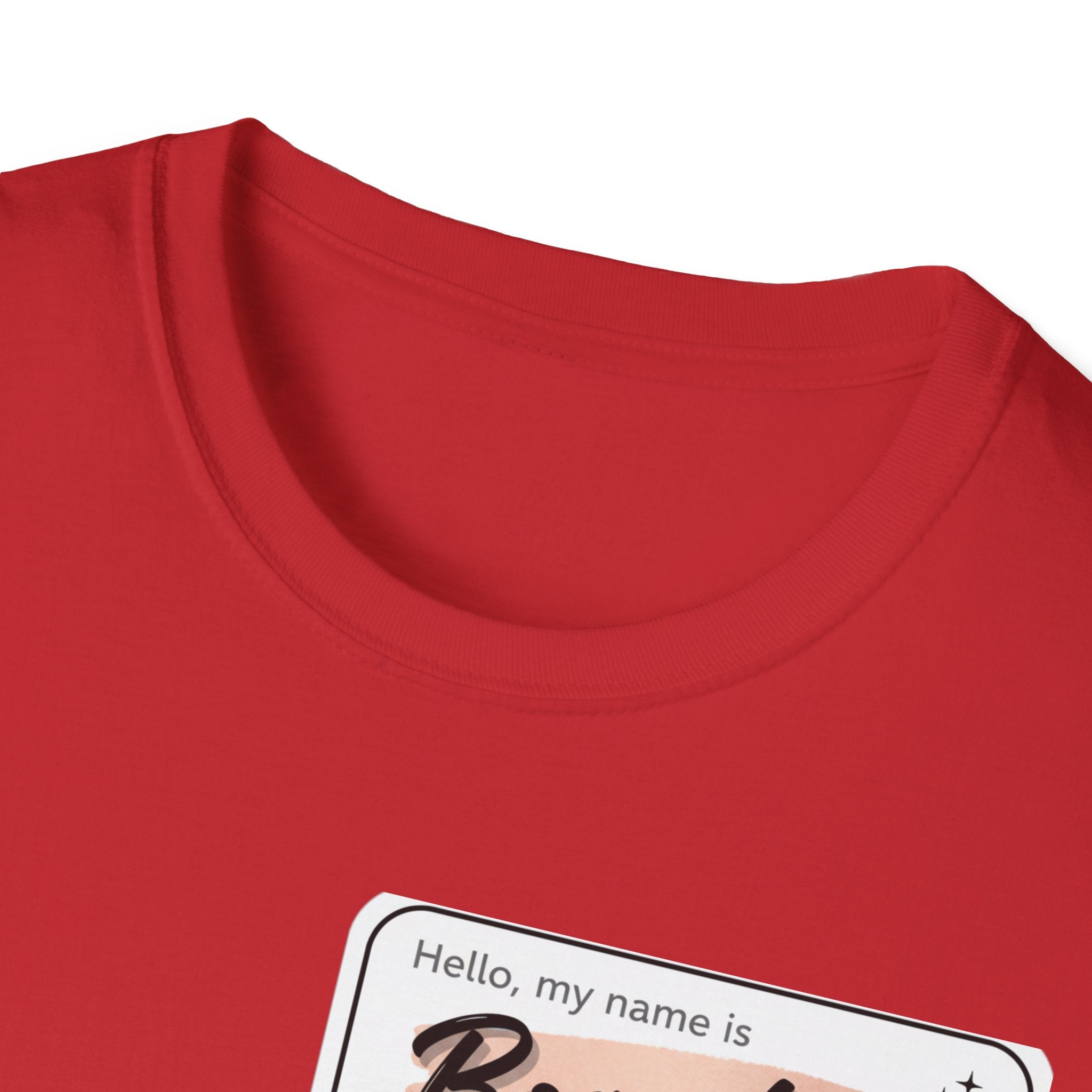 Boss Lady name tag T-Shirt | Feminine script badge design