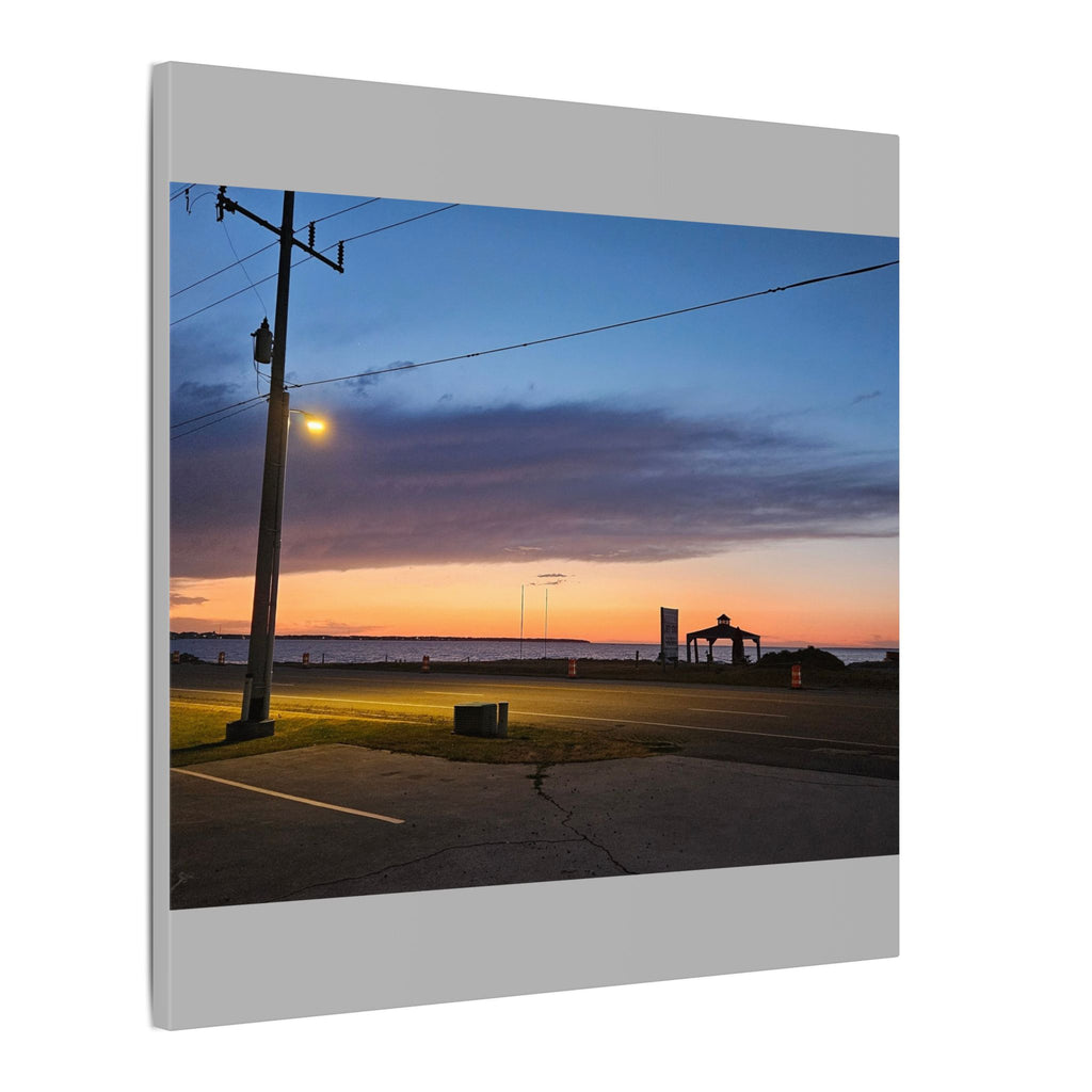 Sunset Pier Silhouette Canvas | Stretched Matte Wall Art