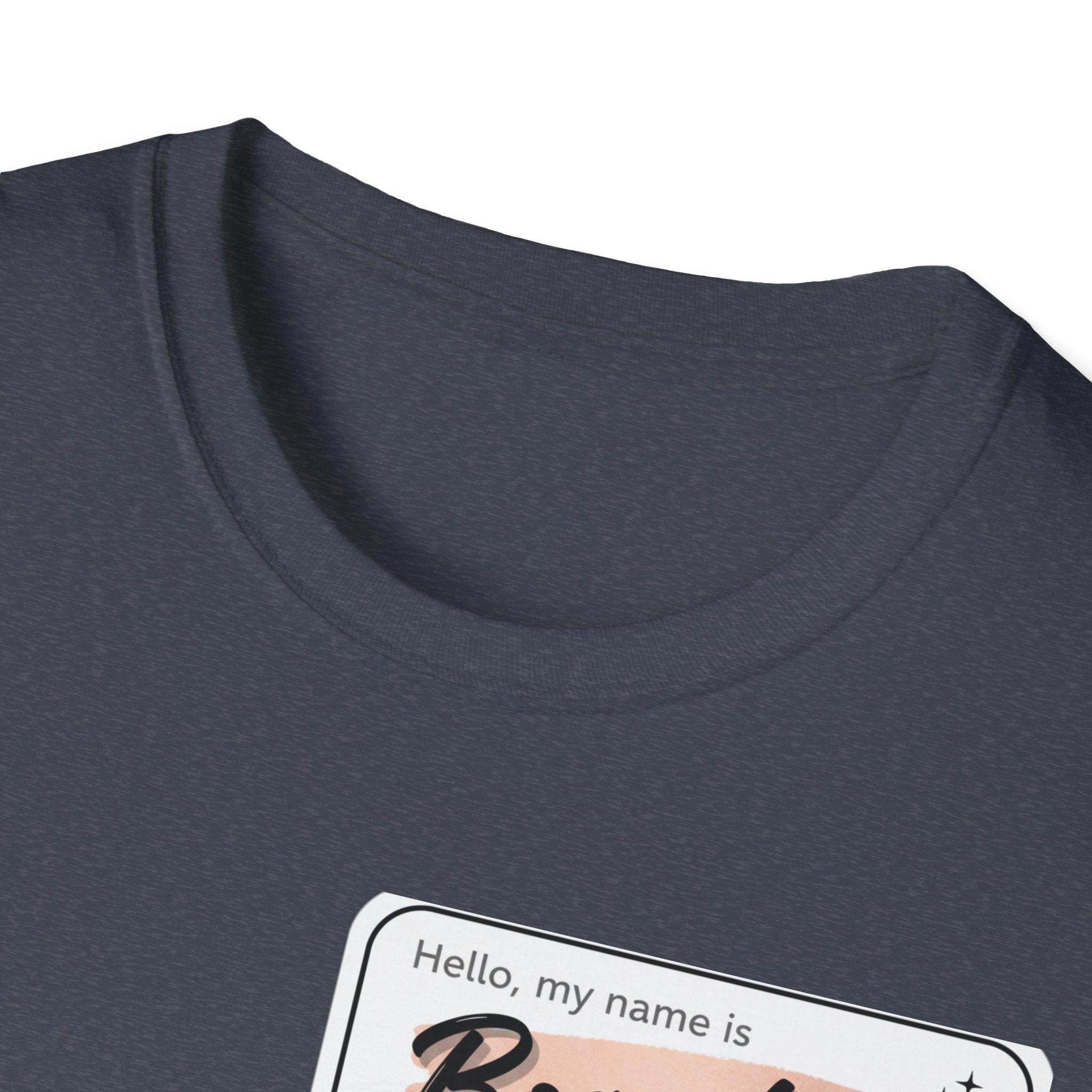 Boss Lady name tag T-Shirt | Feminine script badge design