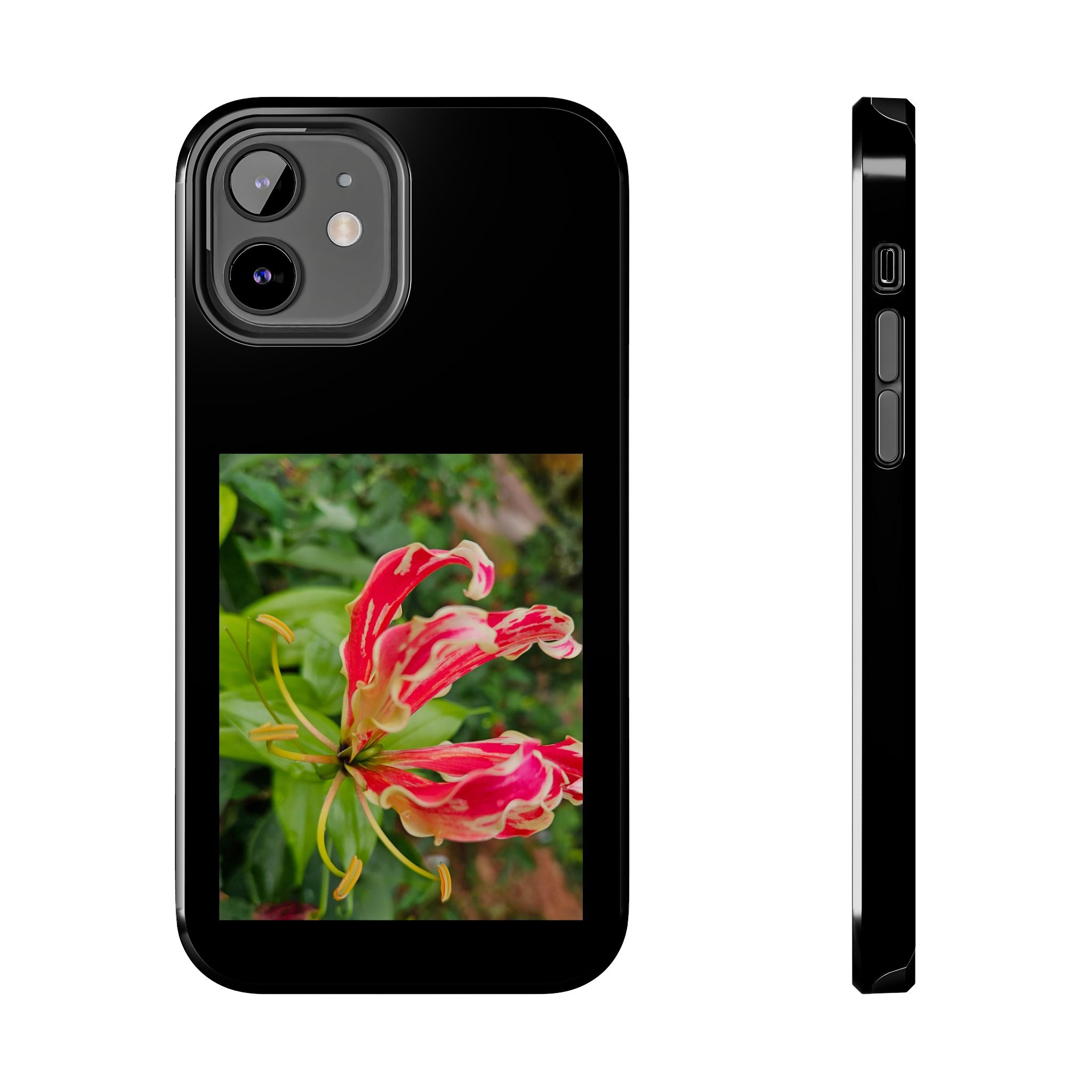 Gloriosa Lily Tough Phone Case | Red Tropical Flower Phone Case