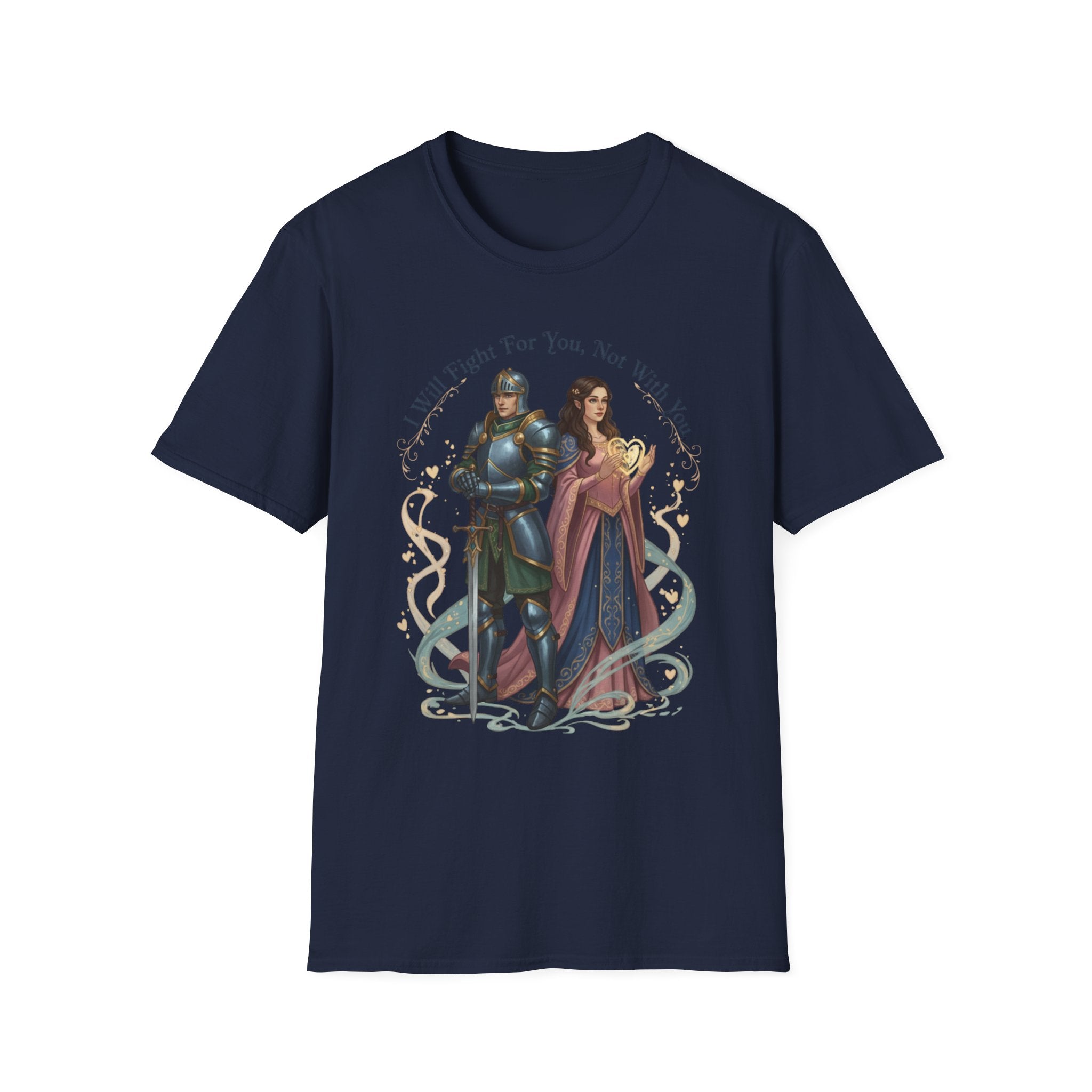 I Will Fight For You, Not With You Illustration T-Shirt | Fantasy Couple, Viper Motif