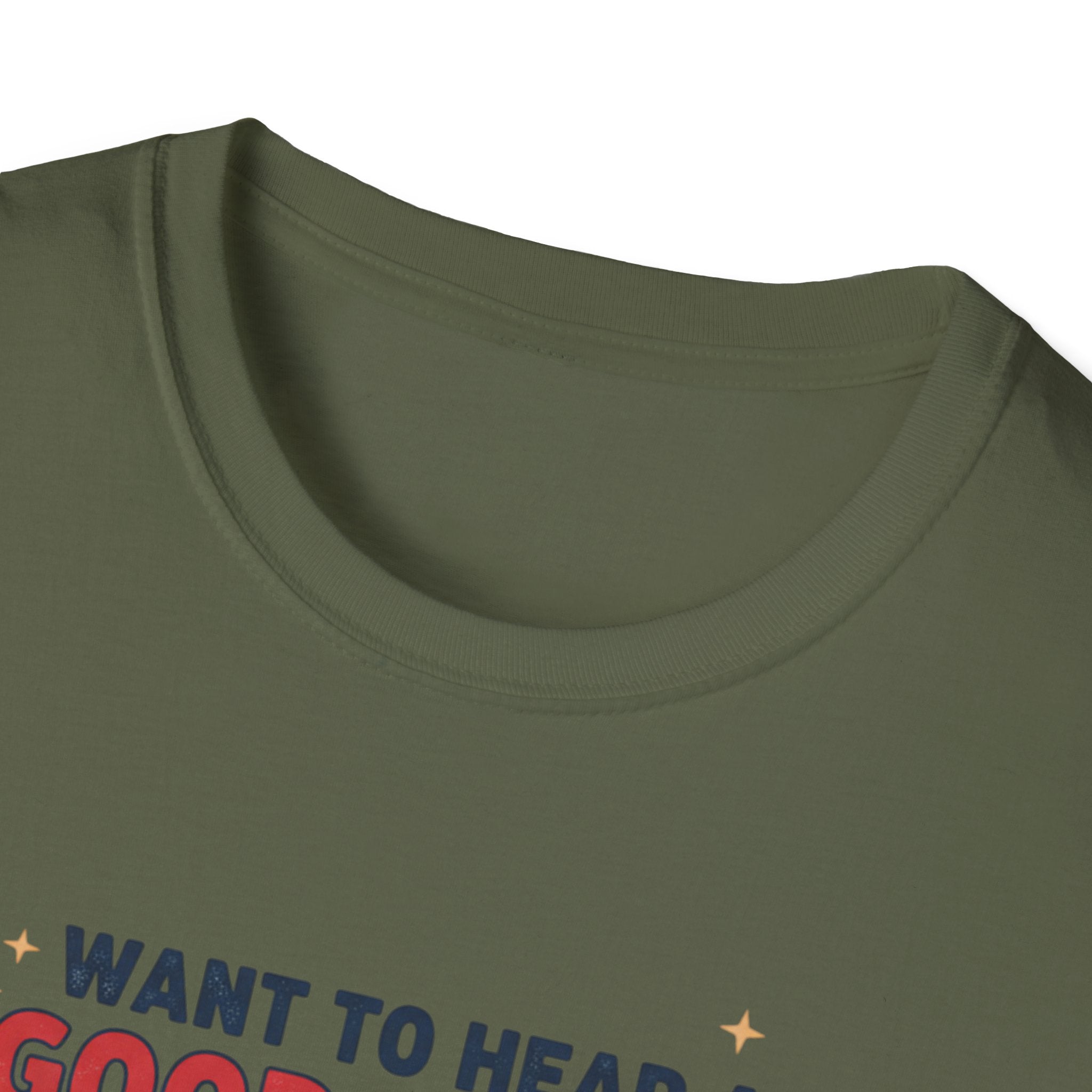 'Want to Hear a Good Knock Knock Joke?' T-Shirt — Novelty Door Cartoon Tee