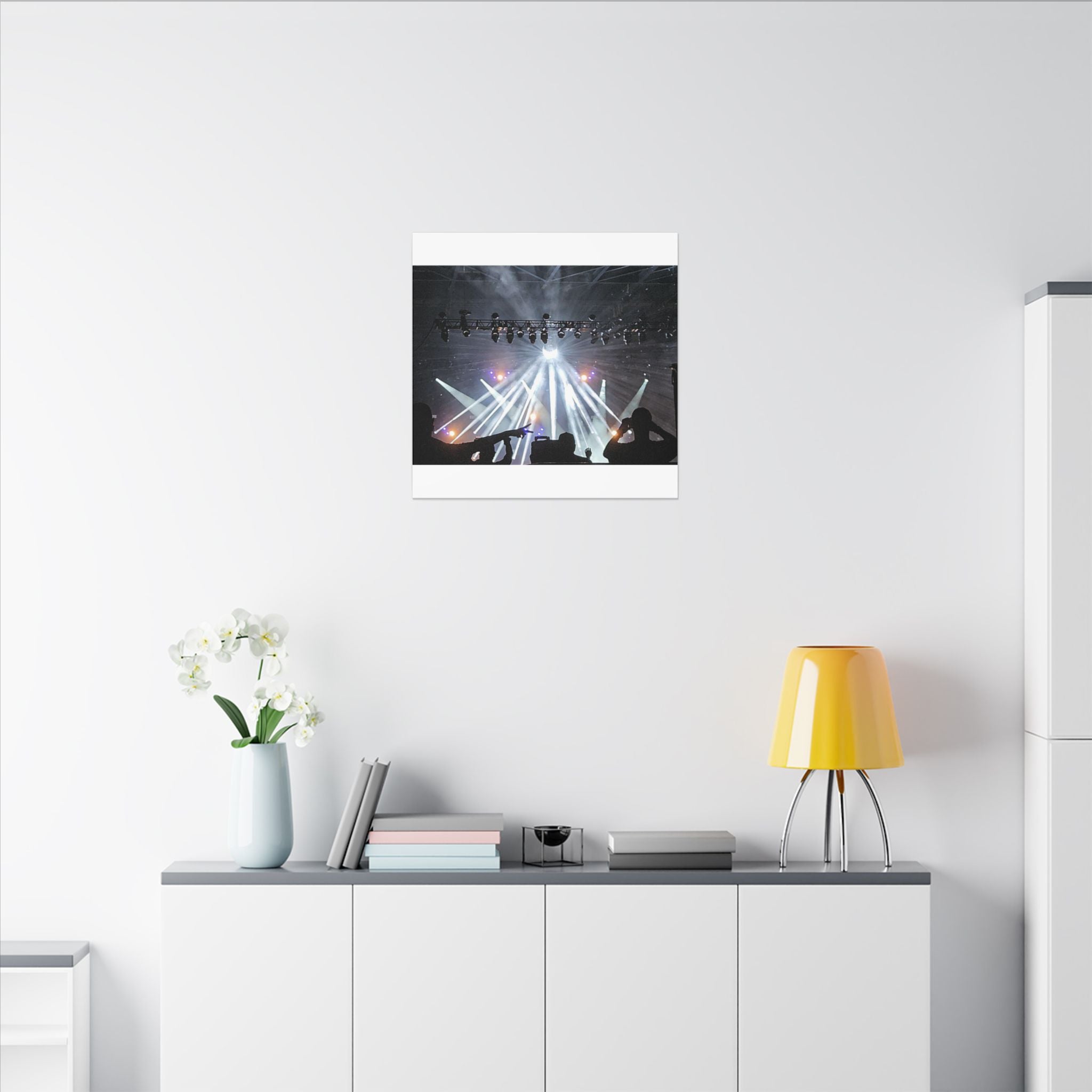 Concert Stage Lights Canvas, Matte Stretched Wall Art | Live Music