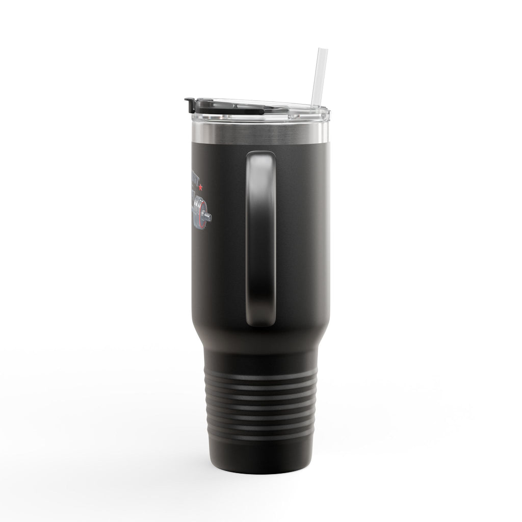 "Working Out Is My Therapy" 40oz Insulated Travel Mug — Fitness Tumbler