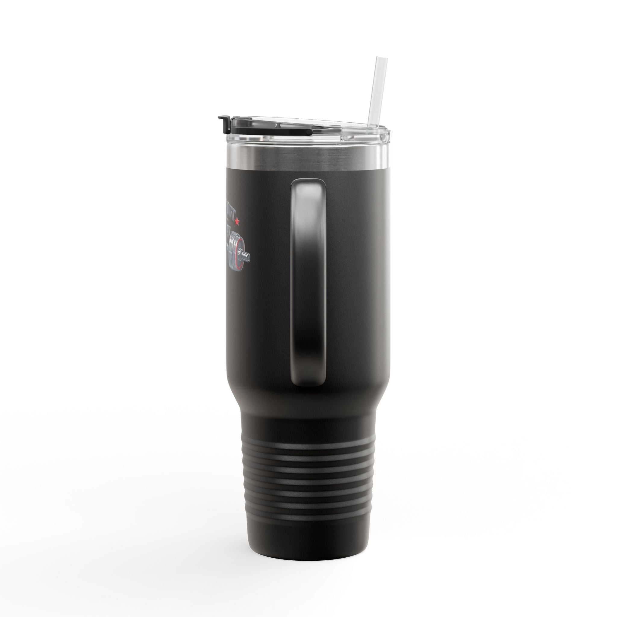 "Working Out Is My Therapy" 40oz Insulated Travel Mug — Fitness Tumbler