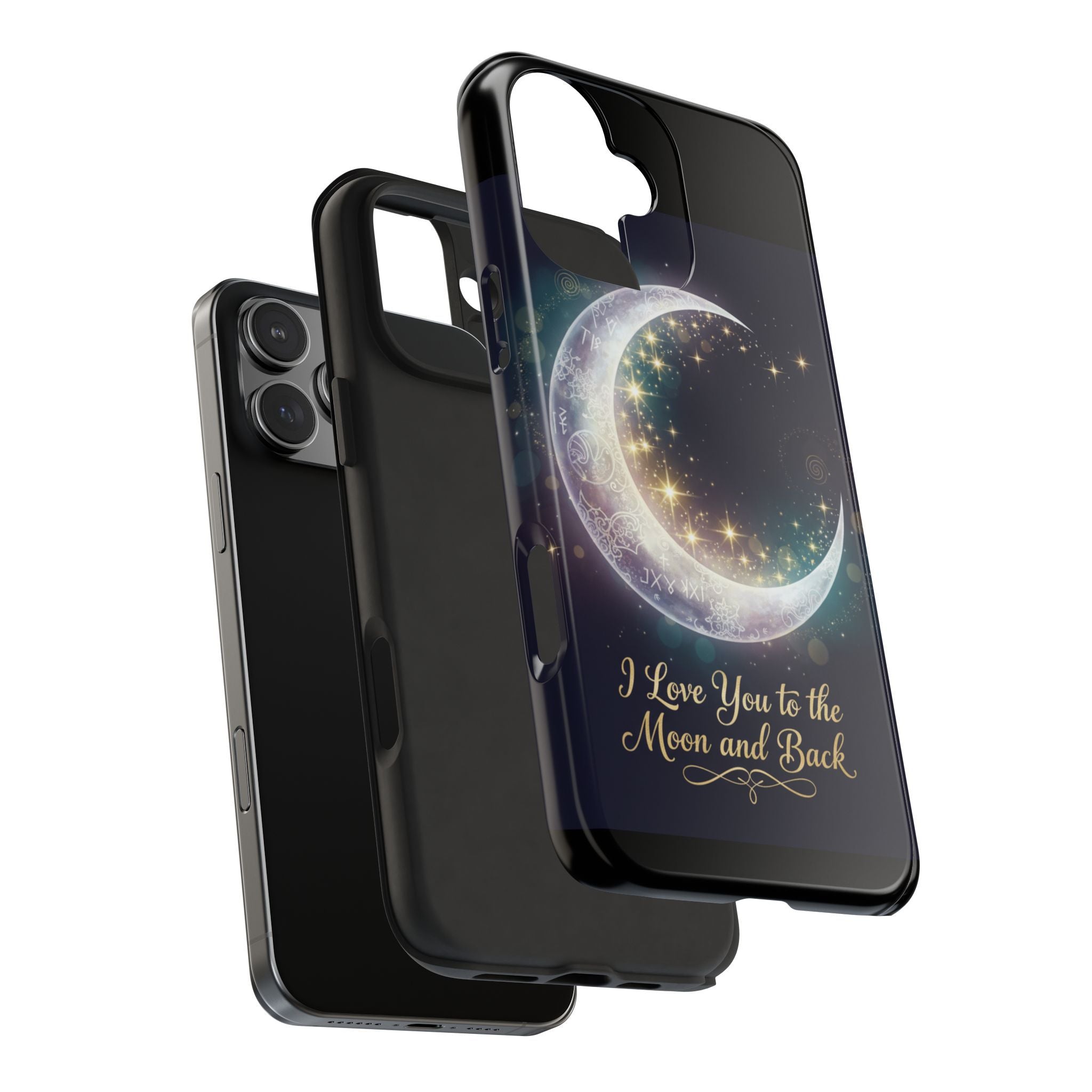 I Love You to the Moon and Back iPhone Case | Moon and Stars Tough Case