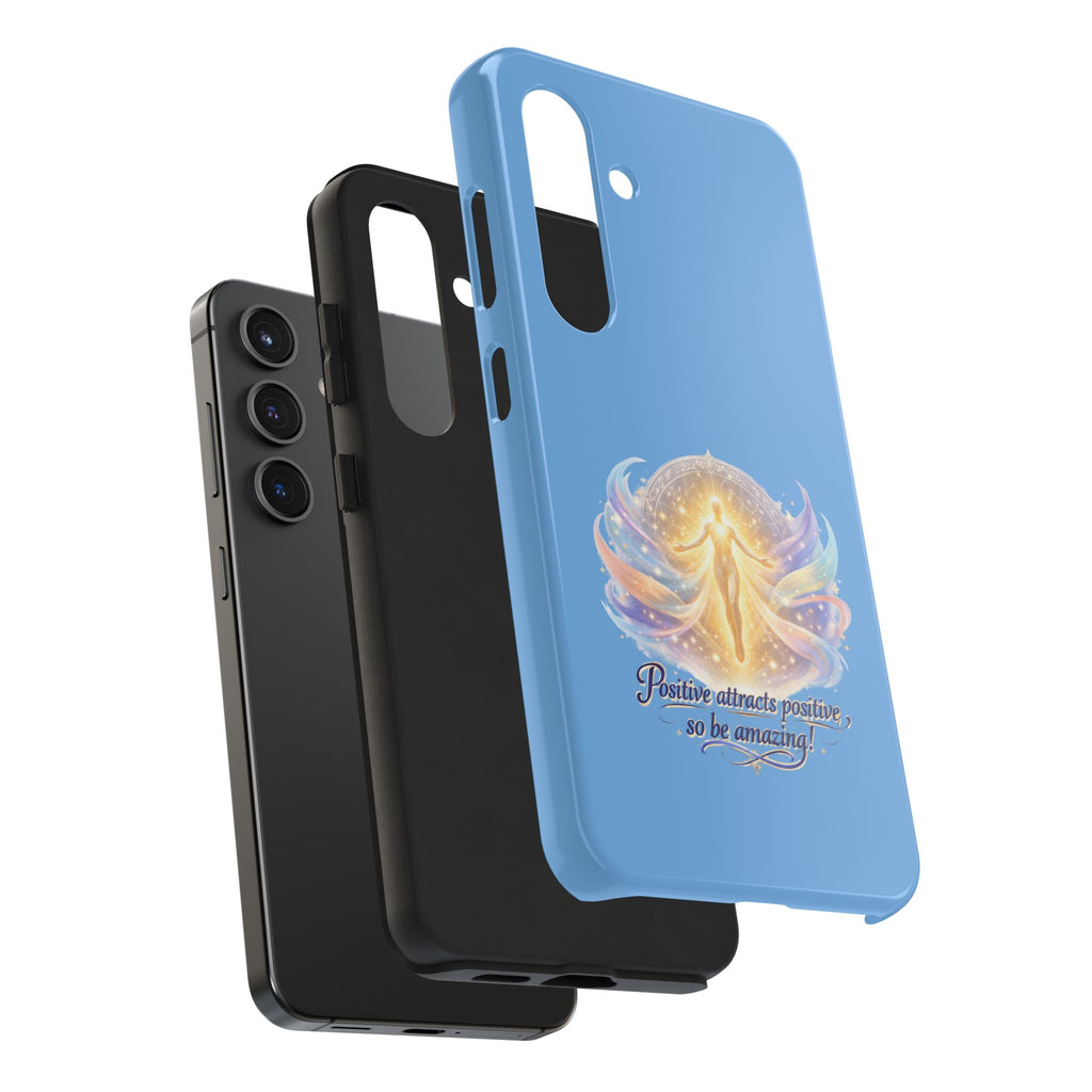 Positive Attracts Positive angel artwork Phone Case | inspirational spiritual design