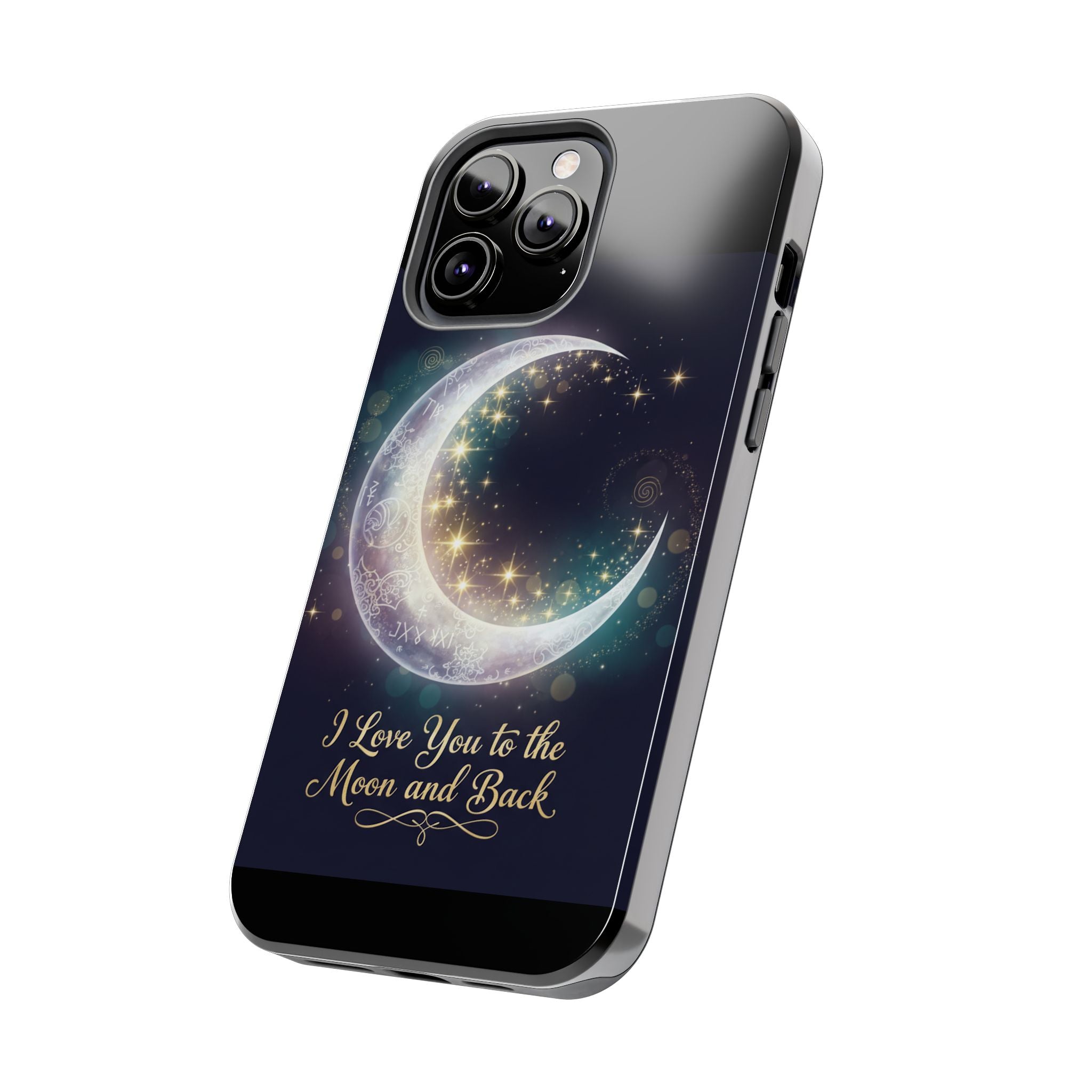 I Love You to the Moon and Back iPhone Case | Moon and Stars Tough Case