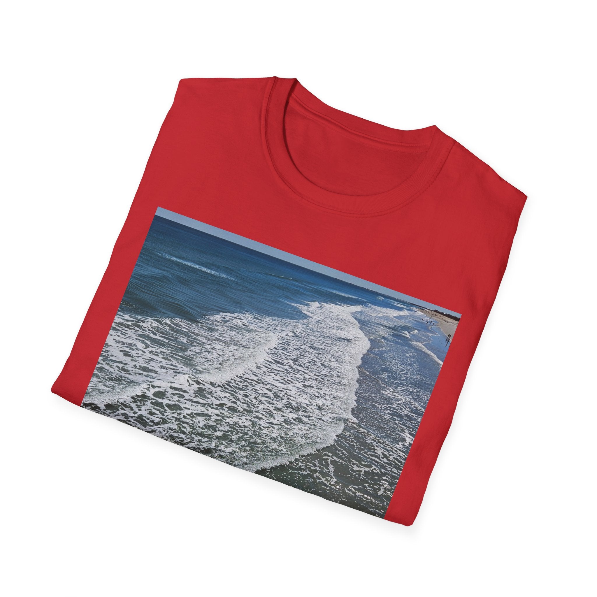 Beach Waves Photo T-Shirt — Coastal Ocean Surf Graphic Tee