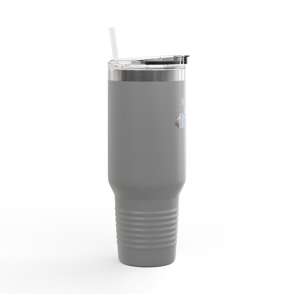 "Working Out Is My Therapy" 40oz Insulated Travel Mug — Fitness Tumbler