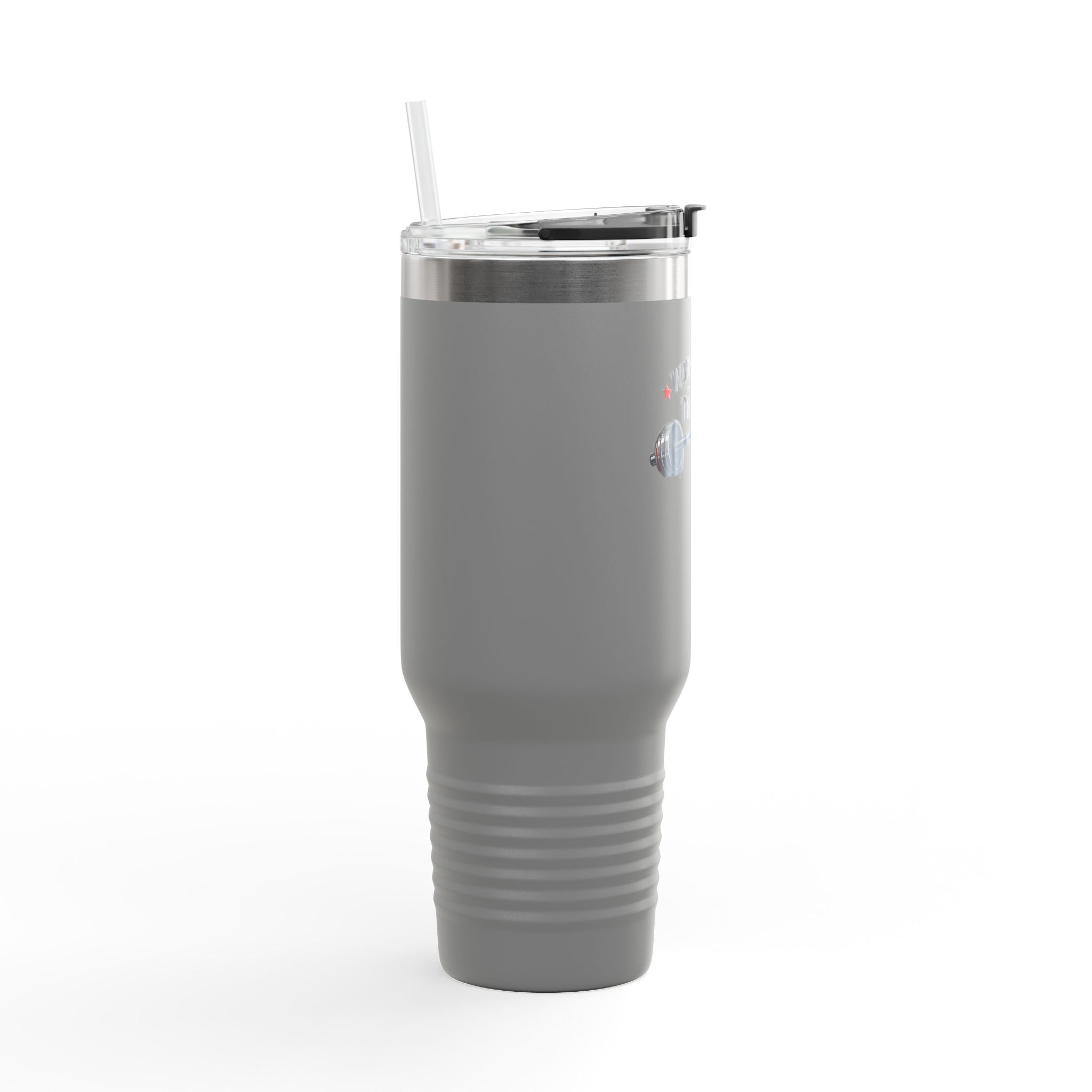 "Working Out Is My Therapy" 40oz Insulated Travel Mug — Fitness Tumbler