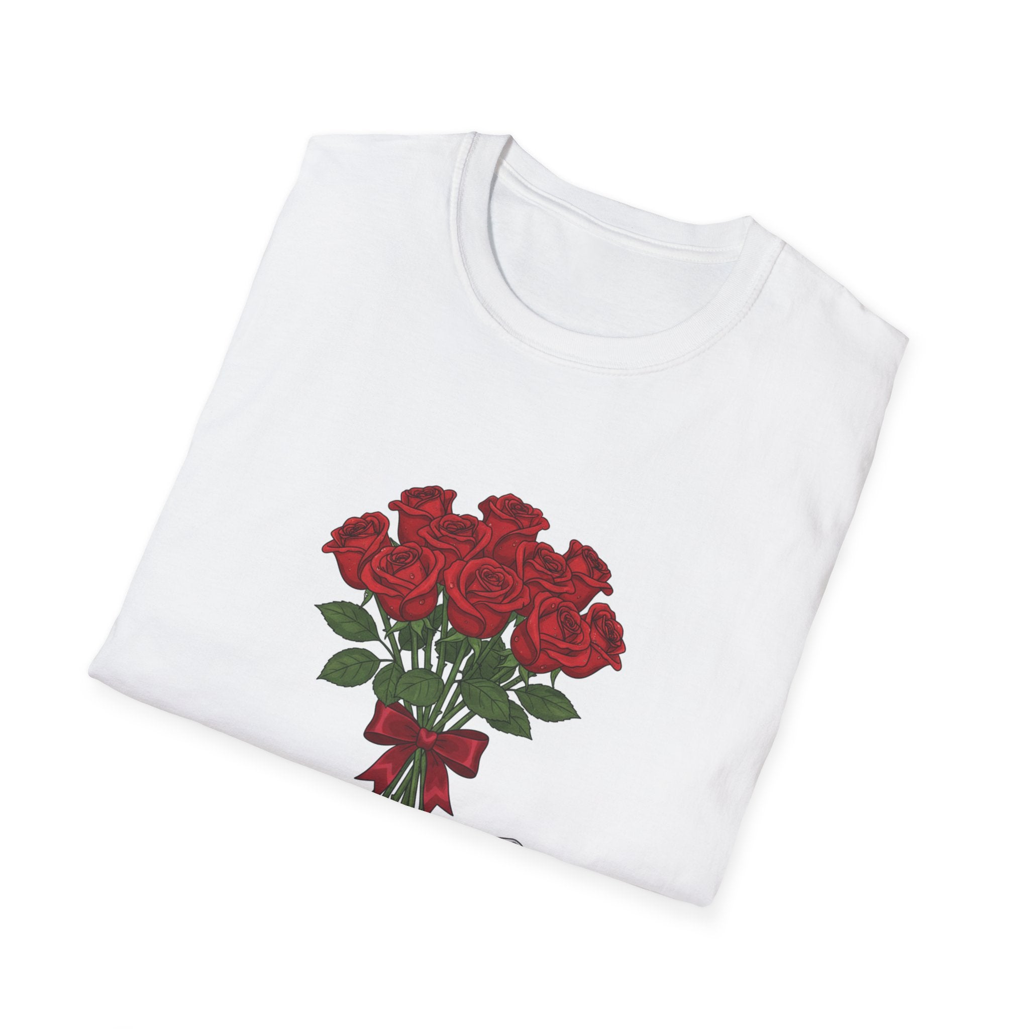 You Deserve Candy and Flowers T-Shirt | Roses and Chocolate Box Graphic