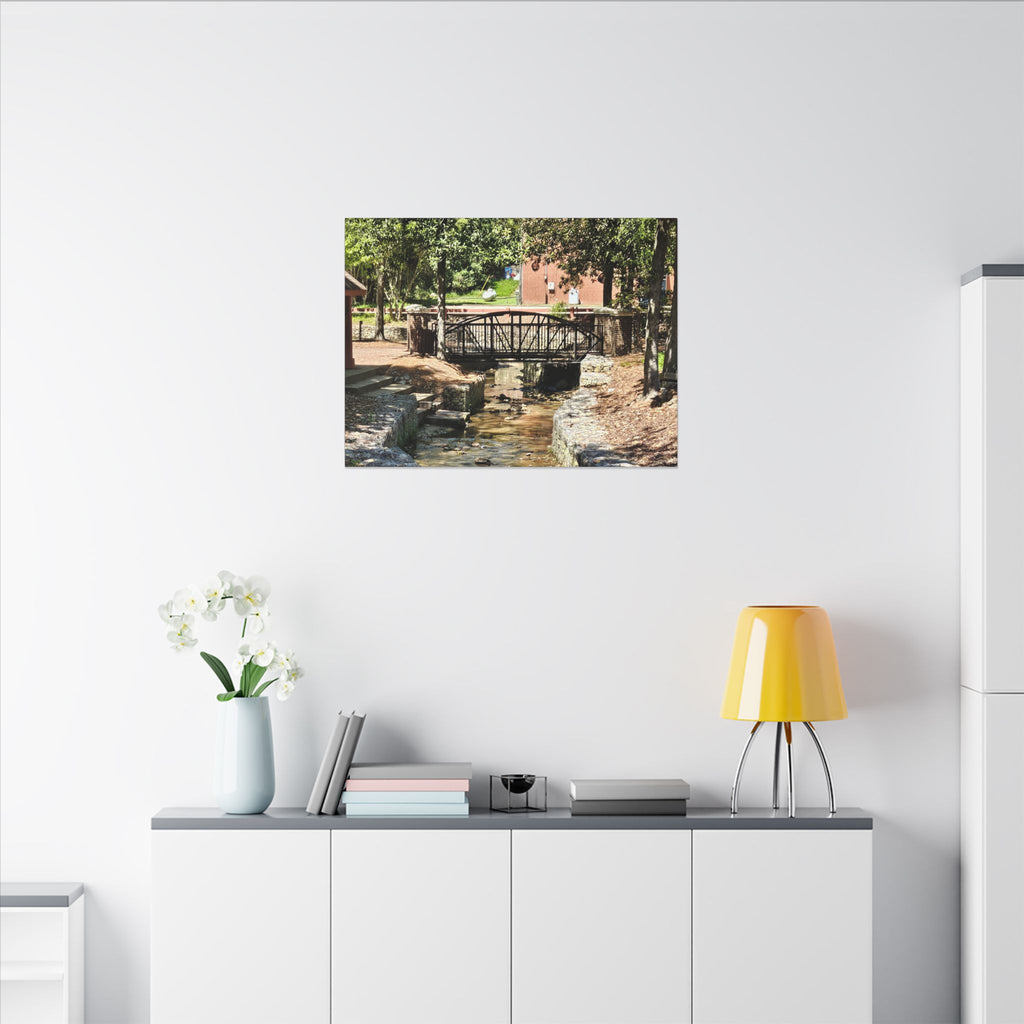 Park Footbridge Photograph Matte Canvas | Stretched Wall Art