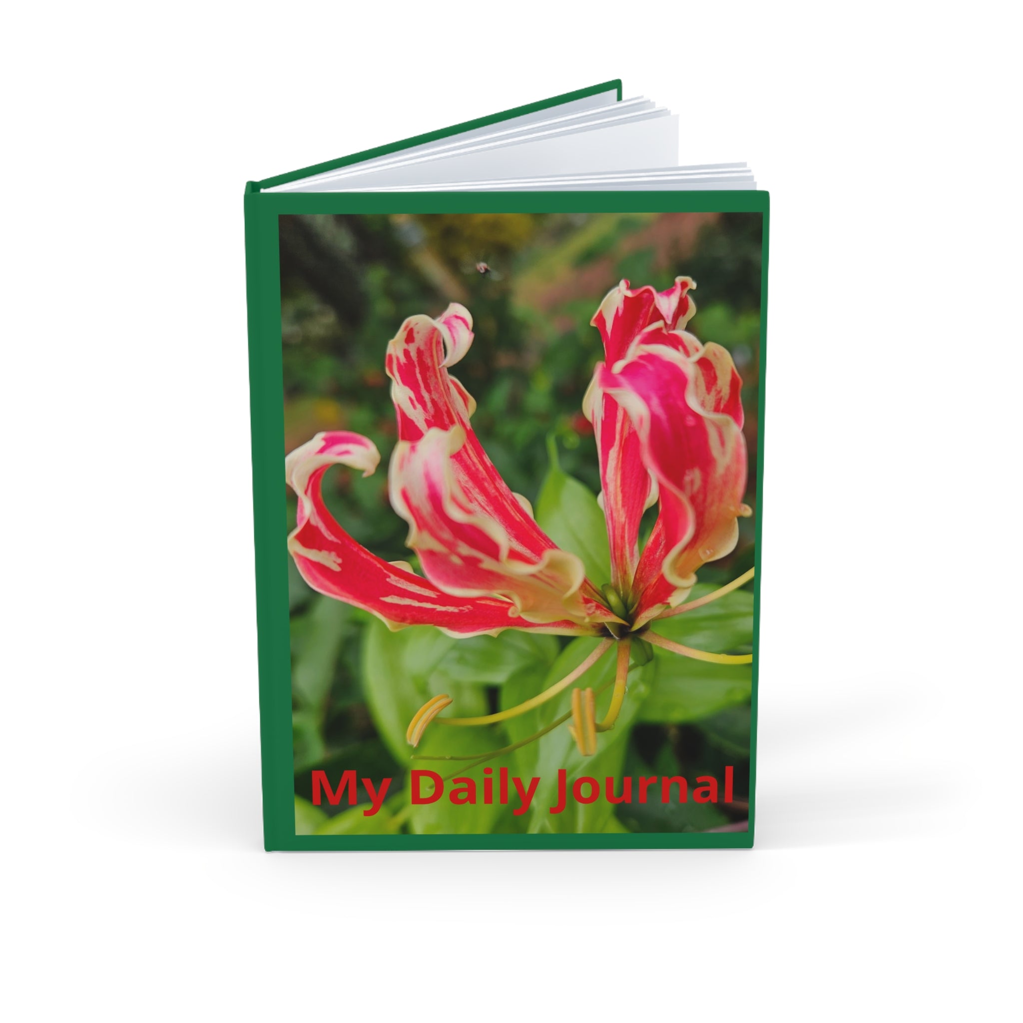 Red Passionflower Hardcover Journal (A5)