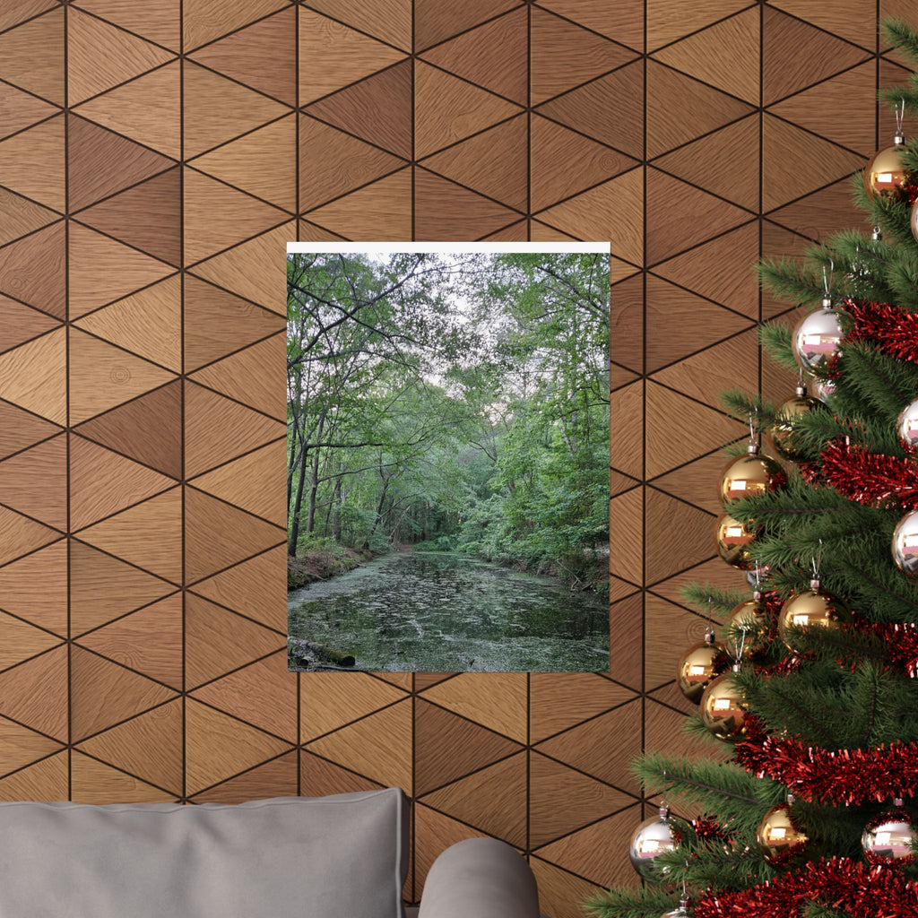 Mossy Pond Matte Poster | Vertical Nature Wall Art