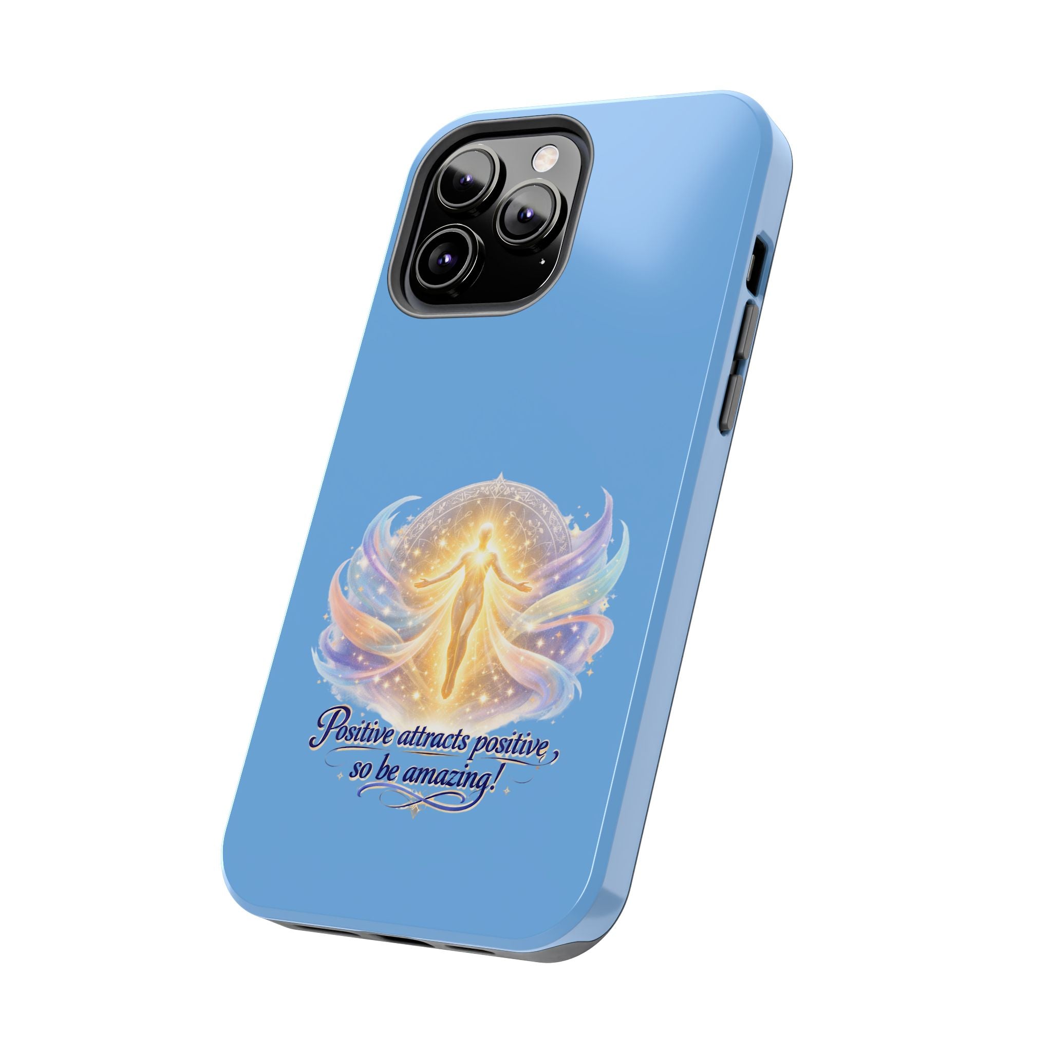 Positive Attracts Positive angel artwork Phone Case | inspirational spiritual design