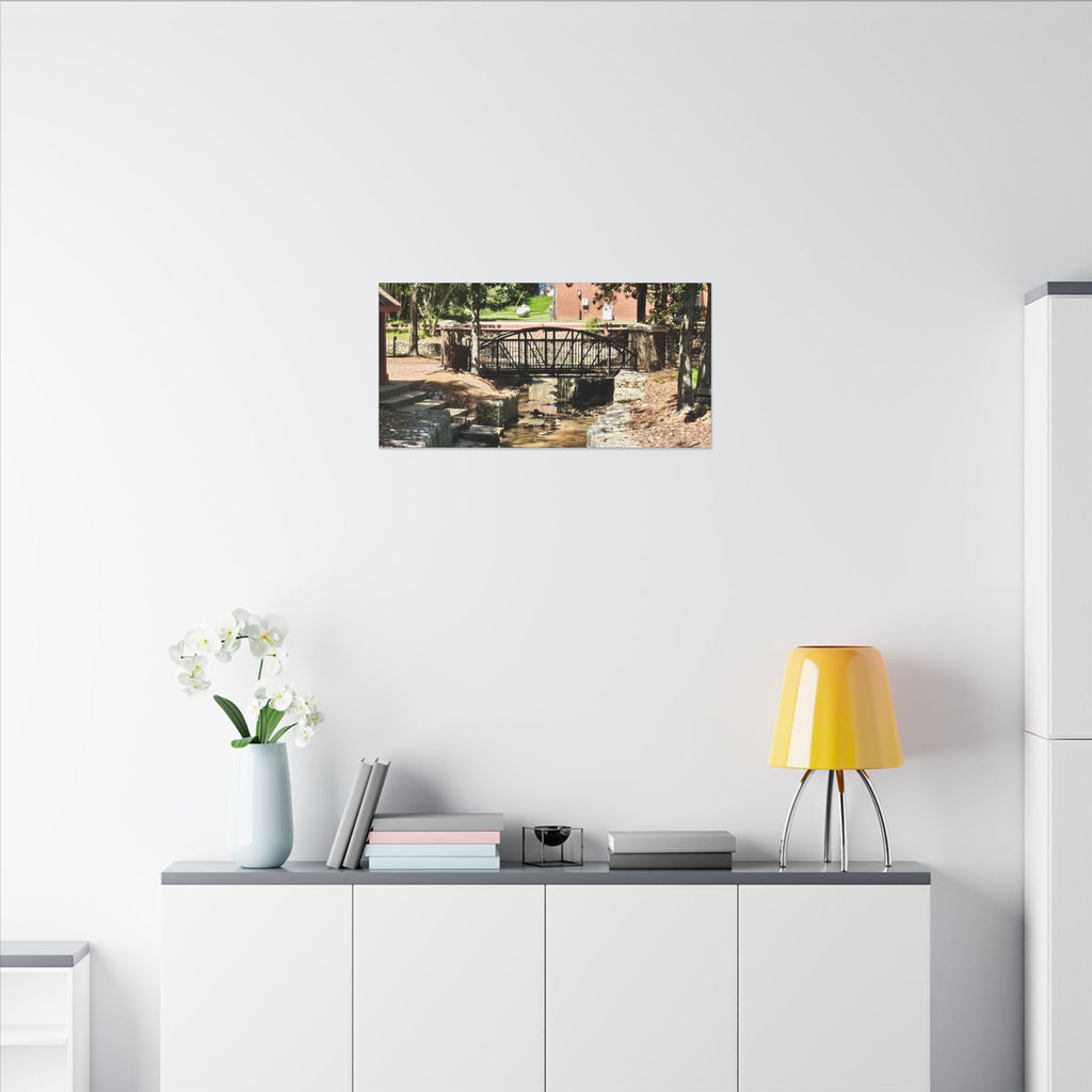 Park Footbridge Photograph Matte Canvas | Stretched Wall Art