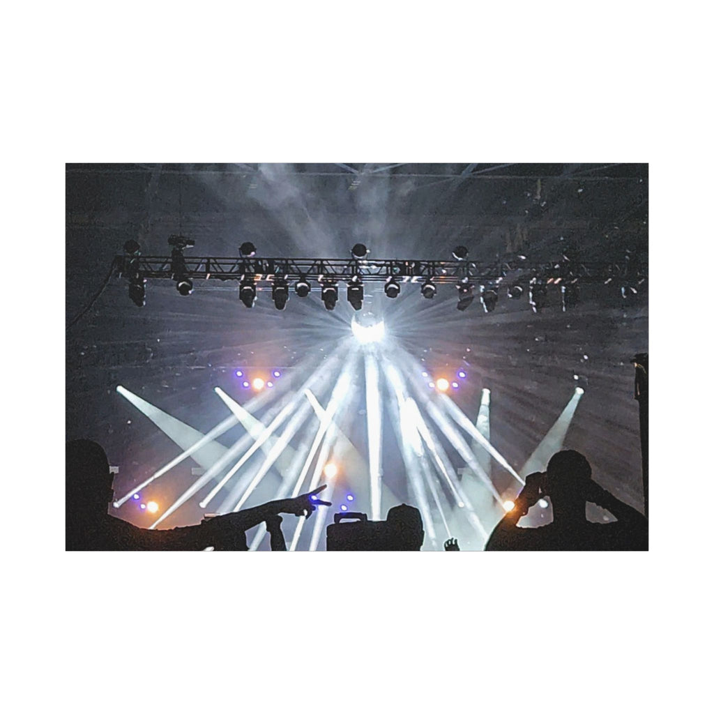 Concert Stage Lights Canvas, Matte Stretched Wall Art | Live Music