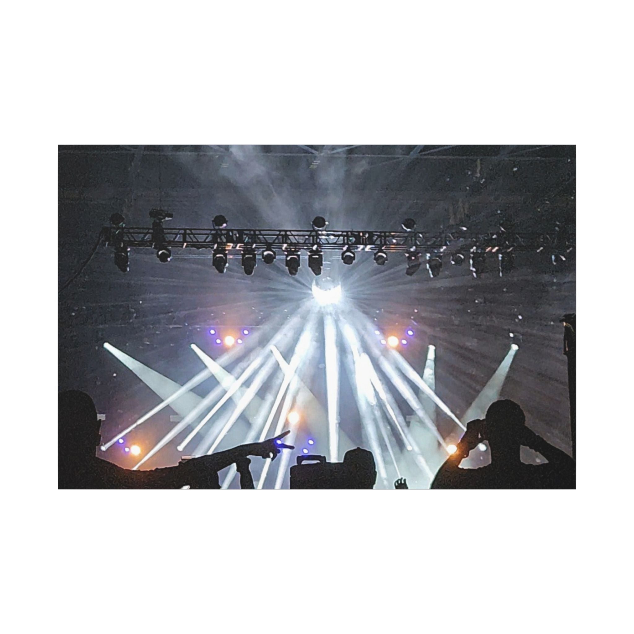 Concert Stage Lights Canvas, Matte Stretched Wall Art | Live Music