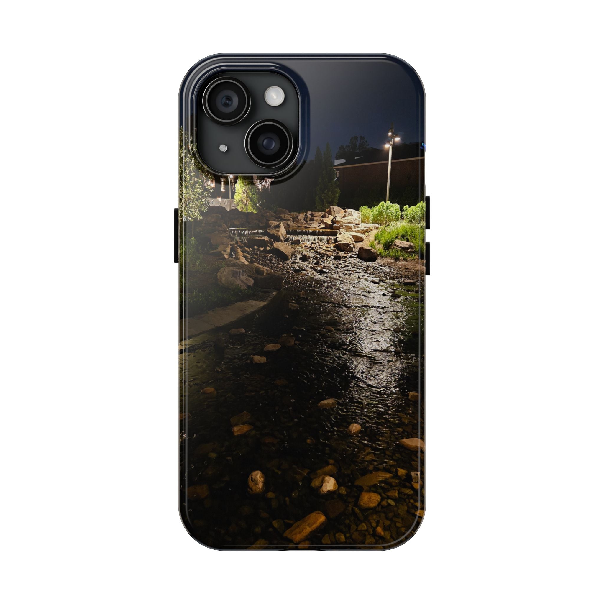 Night River Phone Case — Moody Outdoor Landscape Protective Cover