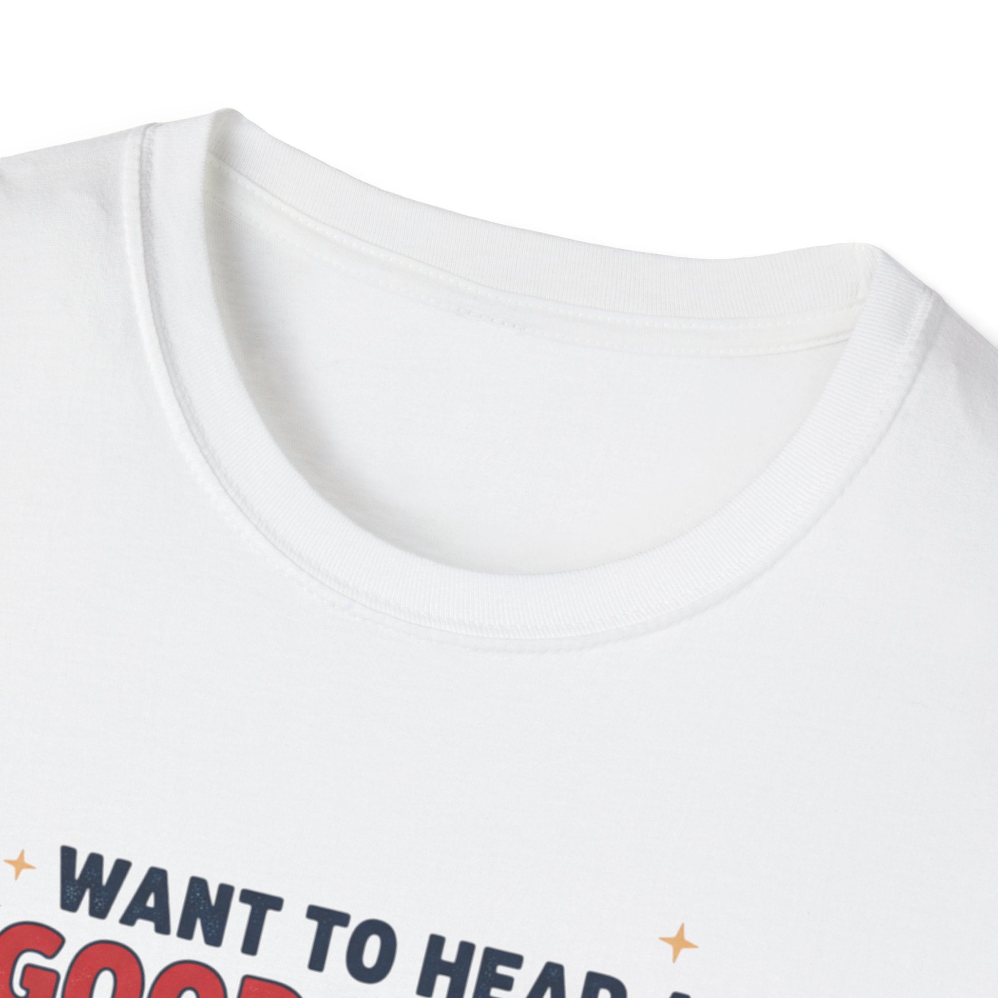 'Want to Hear a Good Knock Knock Joke?' T-Shirt — Novelty Door Cartoon Tee