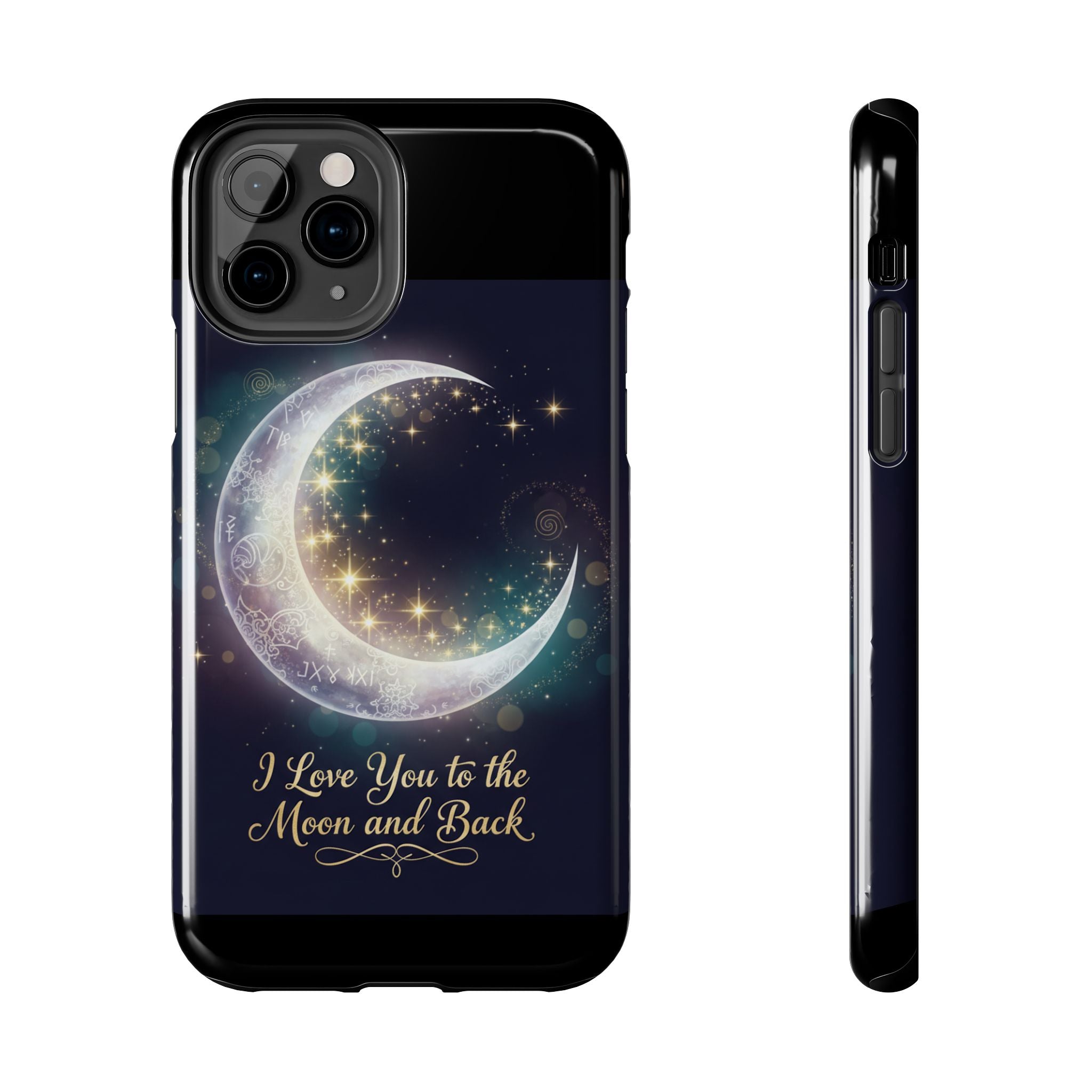 I Love You to the Moon and Back iPhone Case | Moon and Stars Tough Case