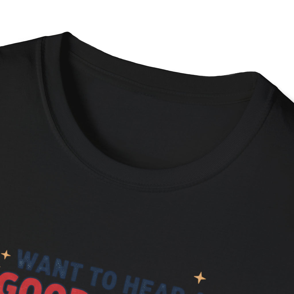 'Want to Hear a Good Knock Knock Joke?' T-Shirt — Novelty Door Cartoon Tee