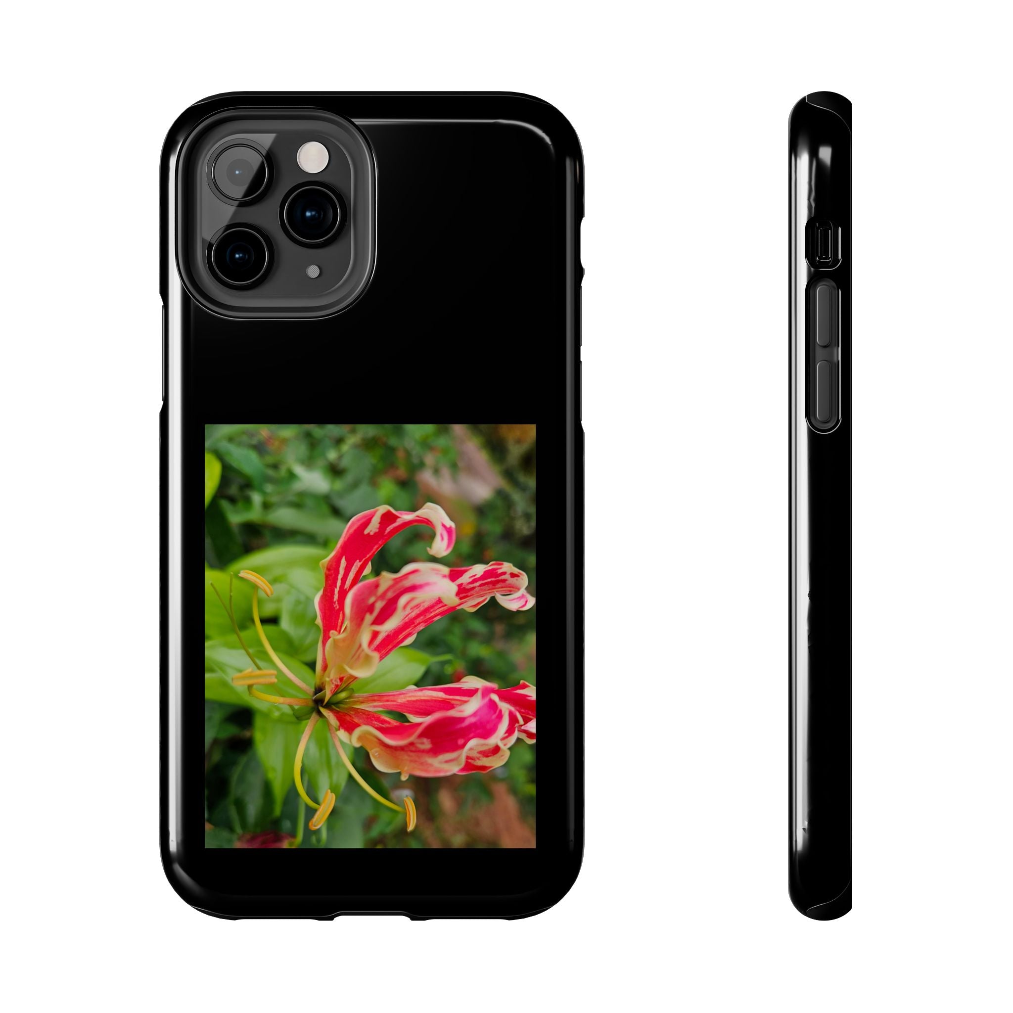 Gloriosa Lily Tough Phone Case | Red Tropical Flower Phone Case