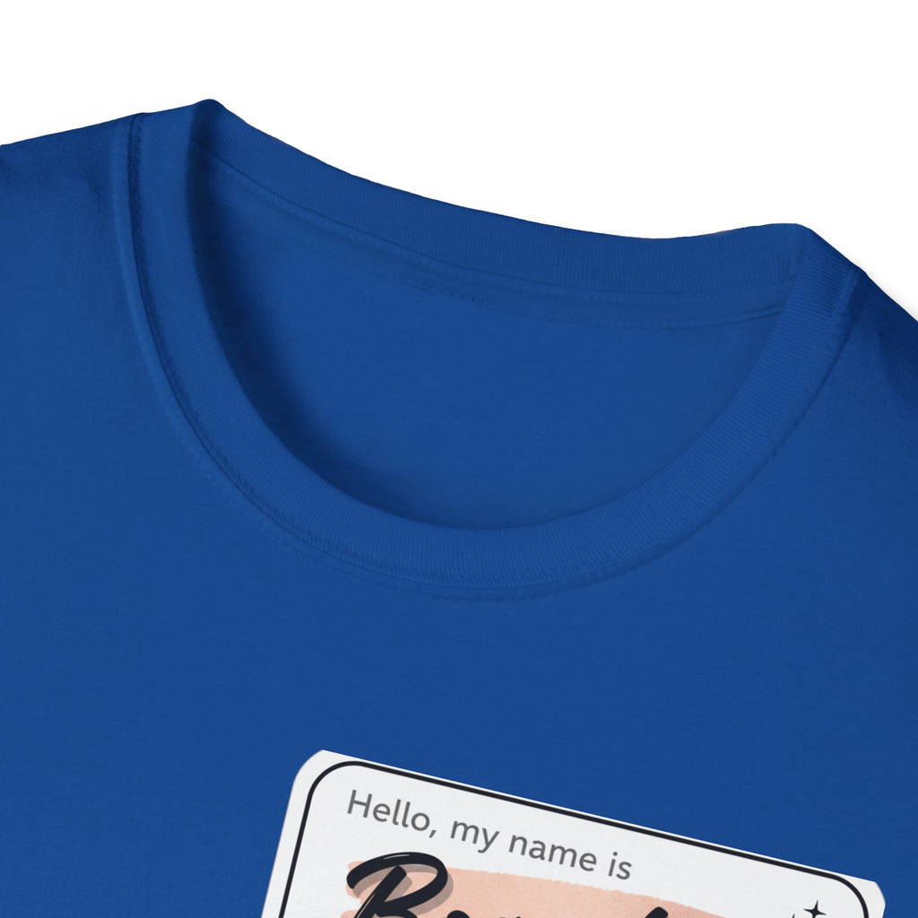 Boss Lady name tag T-Shirt | Feminine script badge design
