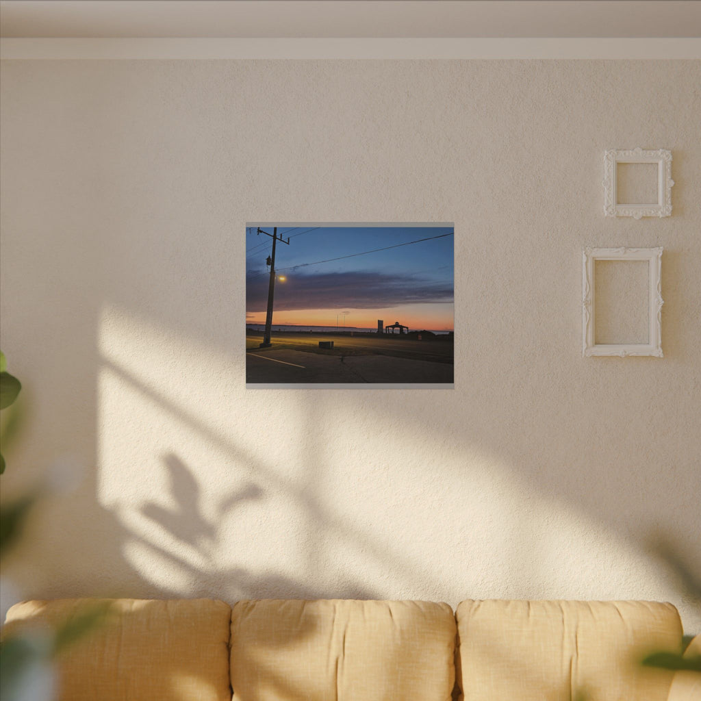 Sunset Pier Silhouette Canvas | Stretched Matte Wall Art