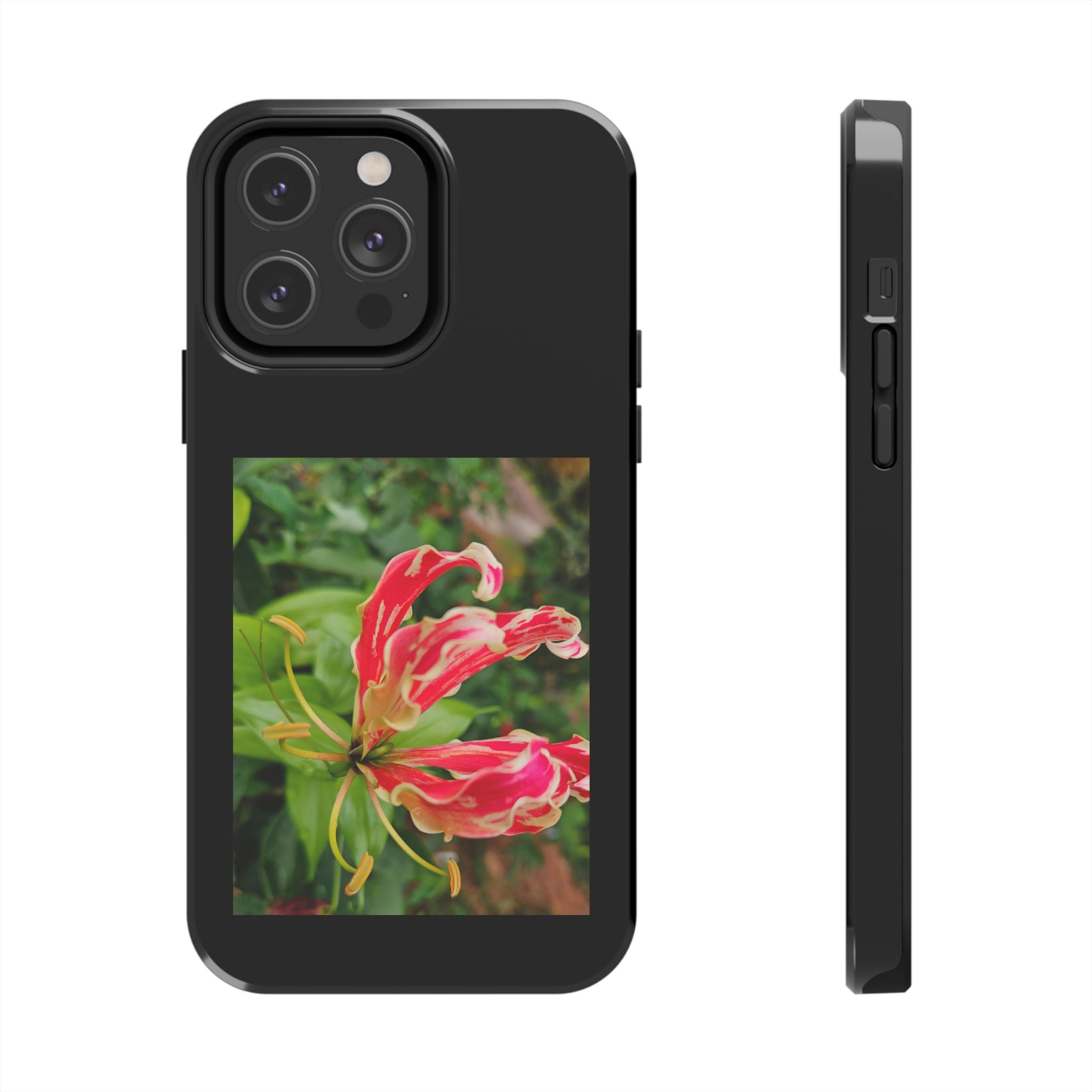 Gloriosa Lily Tough Phone Case | Red Tropical Flower Phone Case