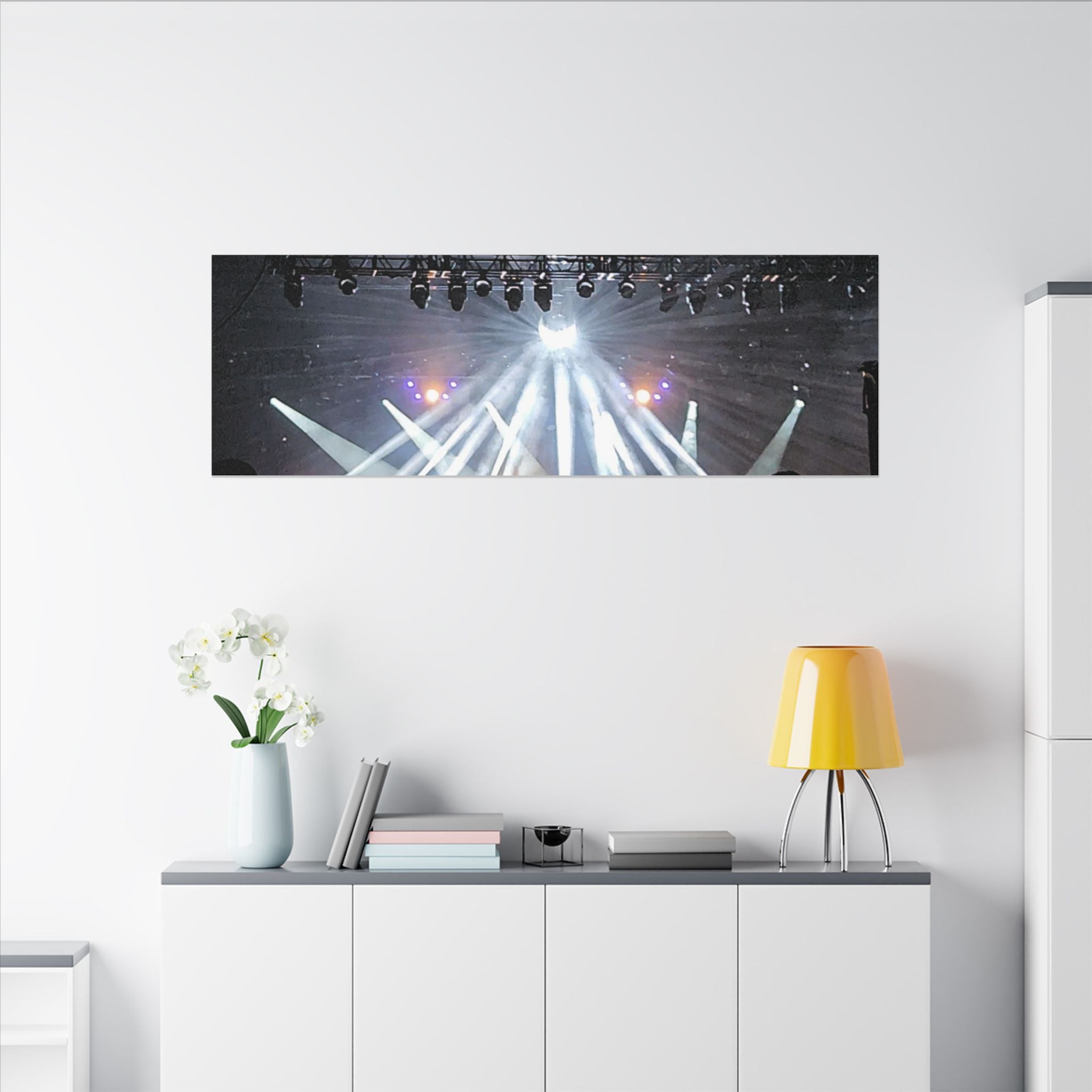 Concert Stage Lights Canvas, Matte Stretched Wall Art | Live Music