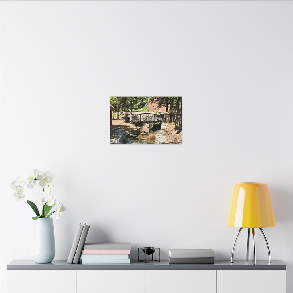 Park Footbridge Photograph Matte Canvas | Stretched Wall Art