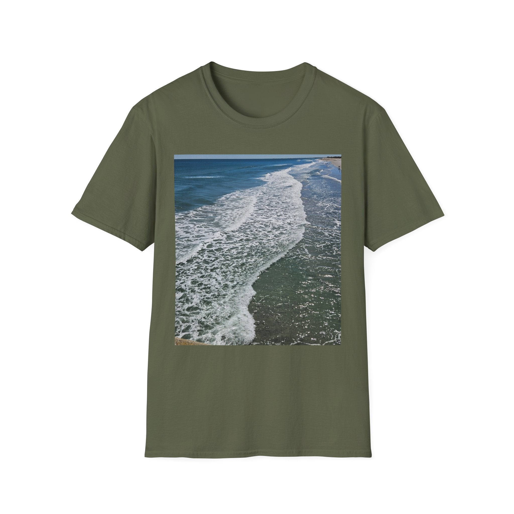 Beach Waves Photo T-Shirt — Coastal Ocean Surf Graphic Tee