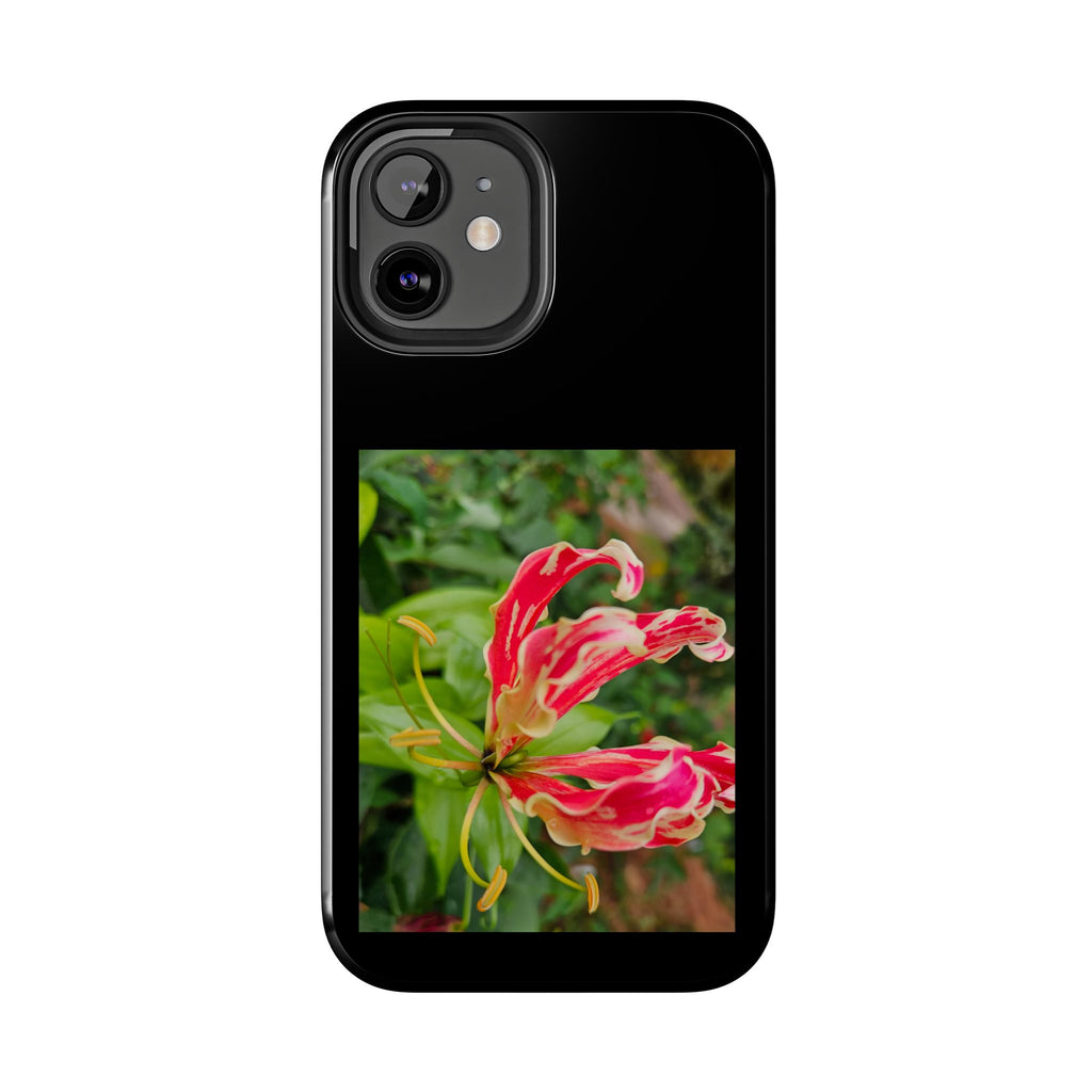 Gloriosa Lily Tough Phone Case | Red Tropical Flower Phone Case
