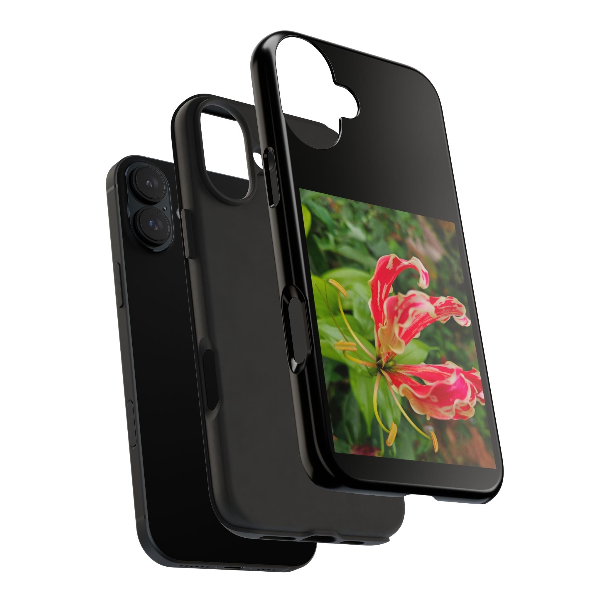 Gloriosa Lily Tough Phone Case | Red Tropical Flower Phone Case