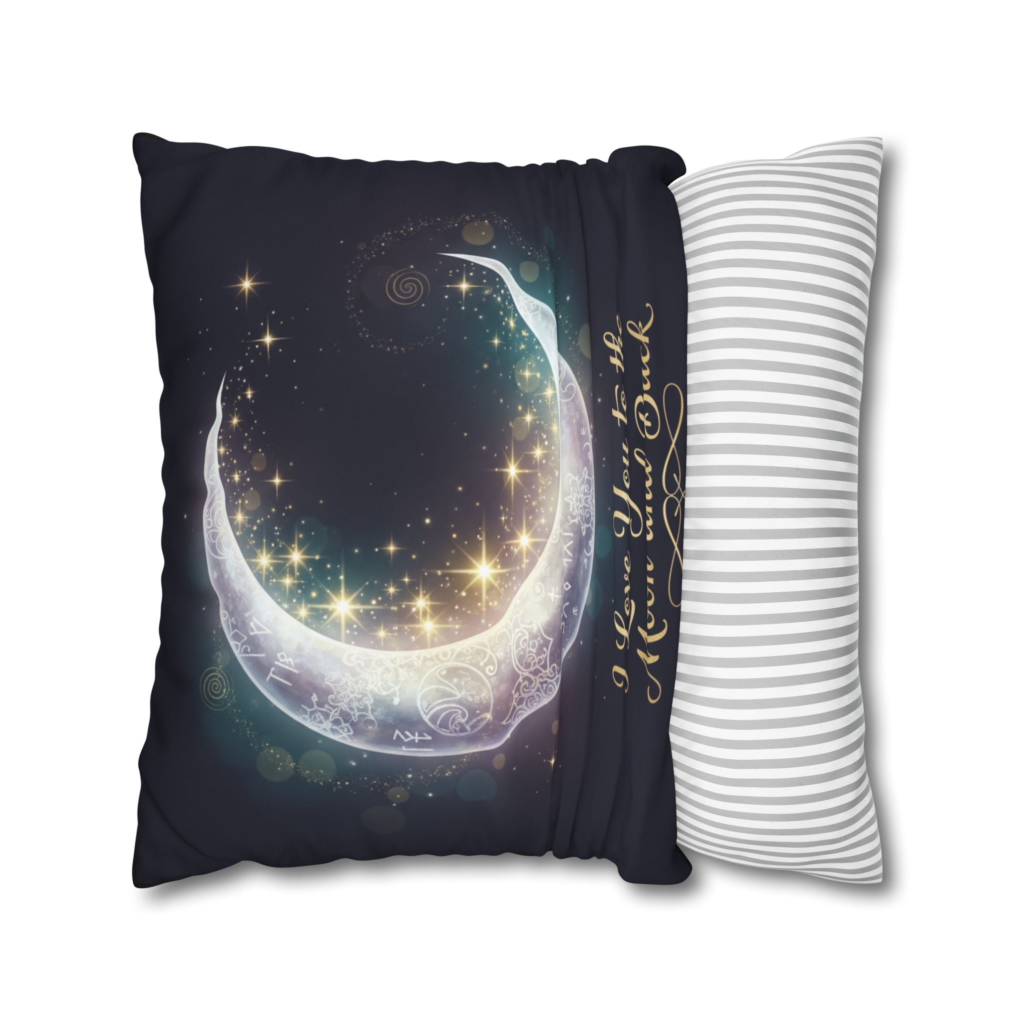 I Love You to the Moon and Back Pillowcase | Square Canvas Pillowcase