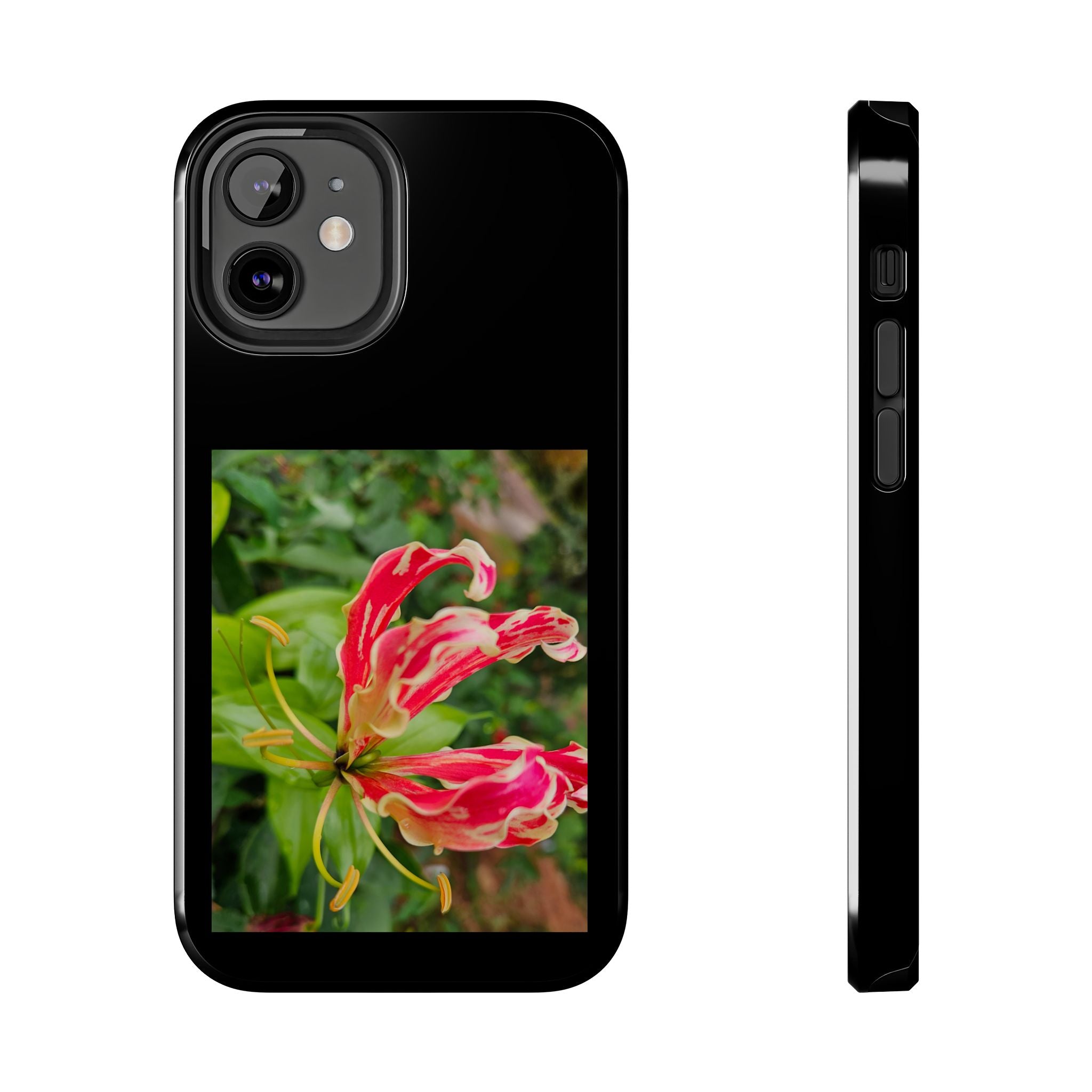 Gloriosa Lily Tough Phone Case | Red Tropical Flower Phone Case