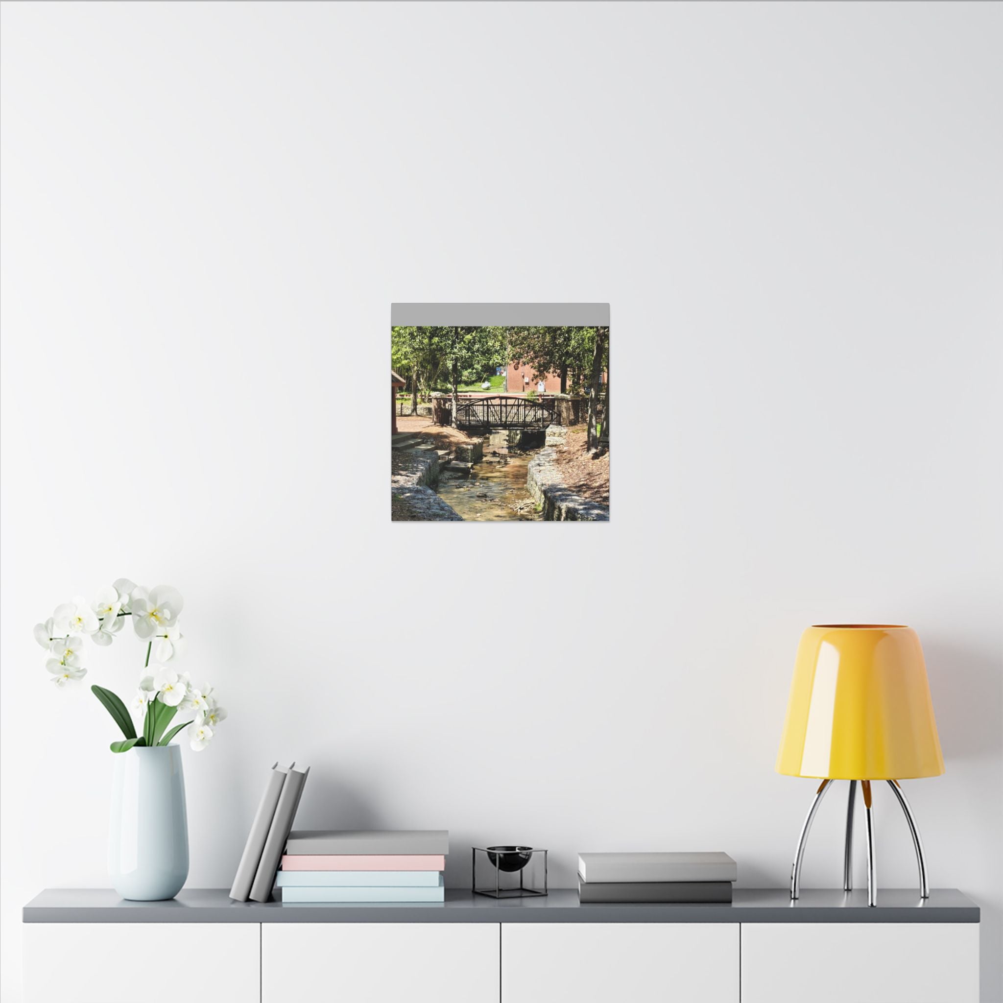 Park Footbridge Photograph Matte Canvas | Stretched Wall Art
