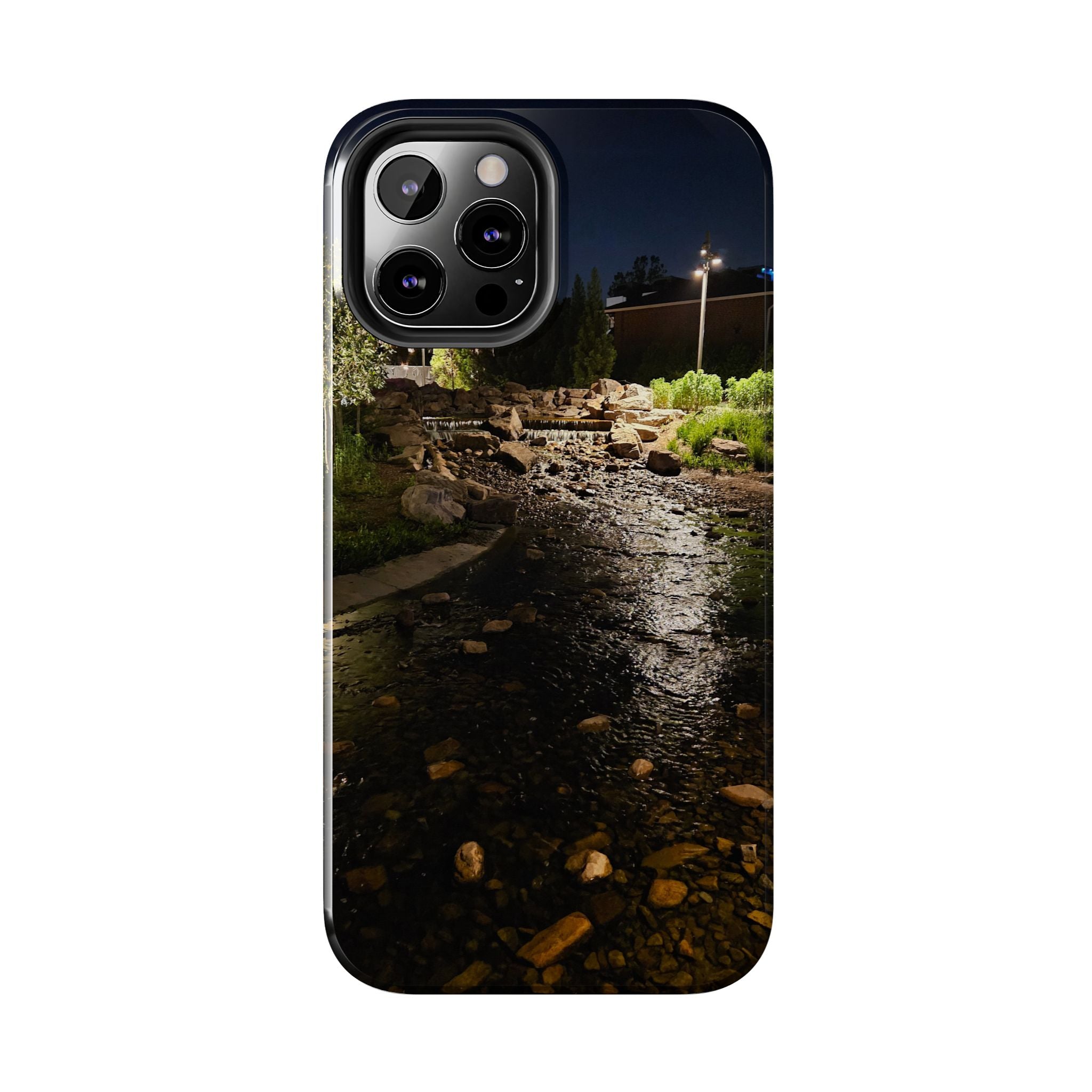 Night River Phone Case — Moody Outdoor Landscape Protective Cover