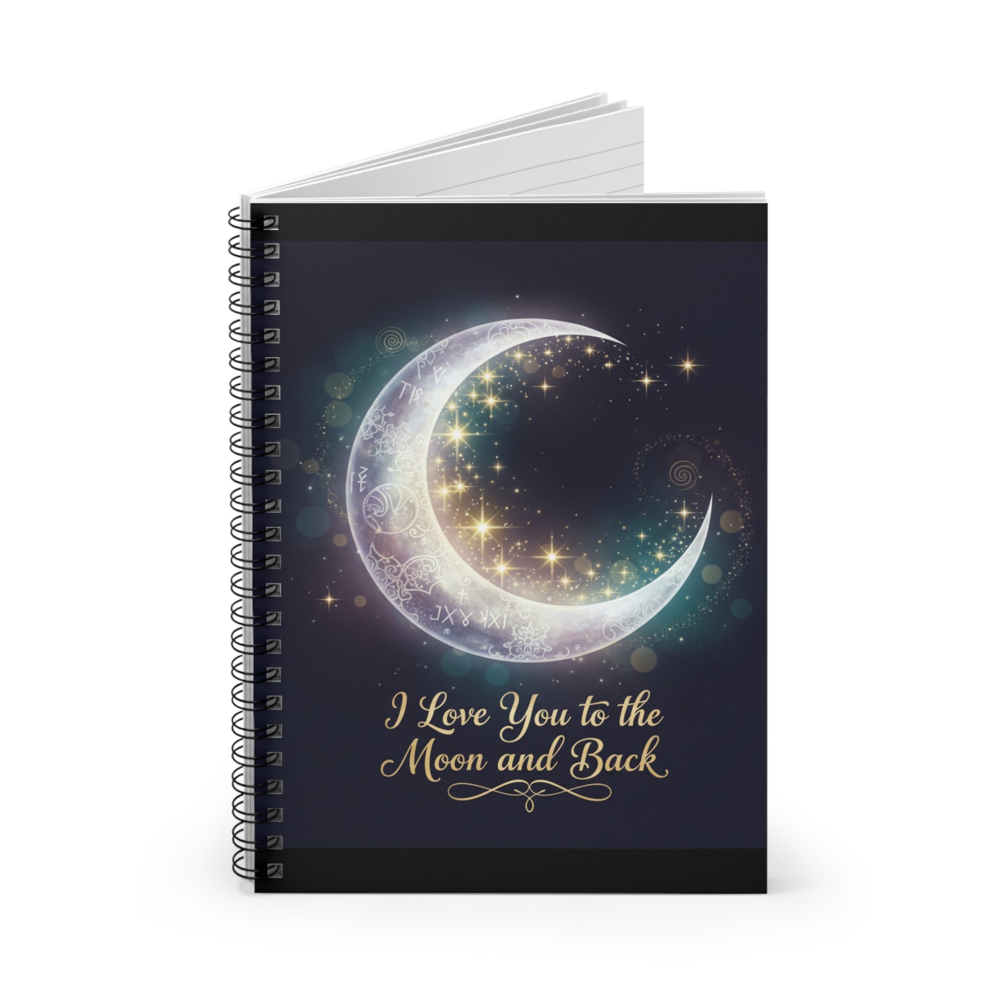 I Love You to the Moon and Back Notebook | Spiral Ruled Journal