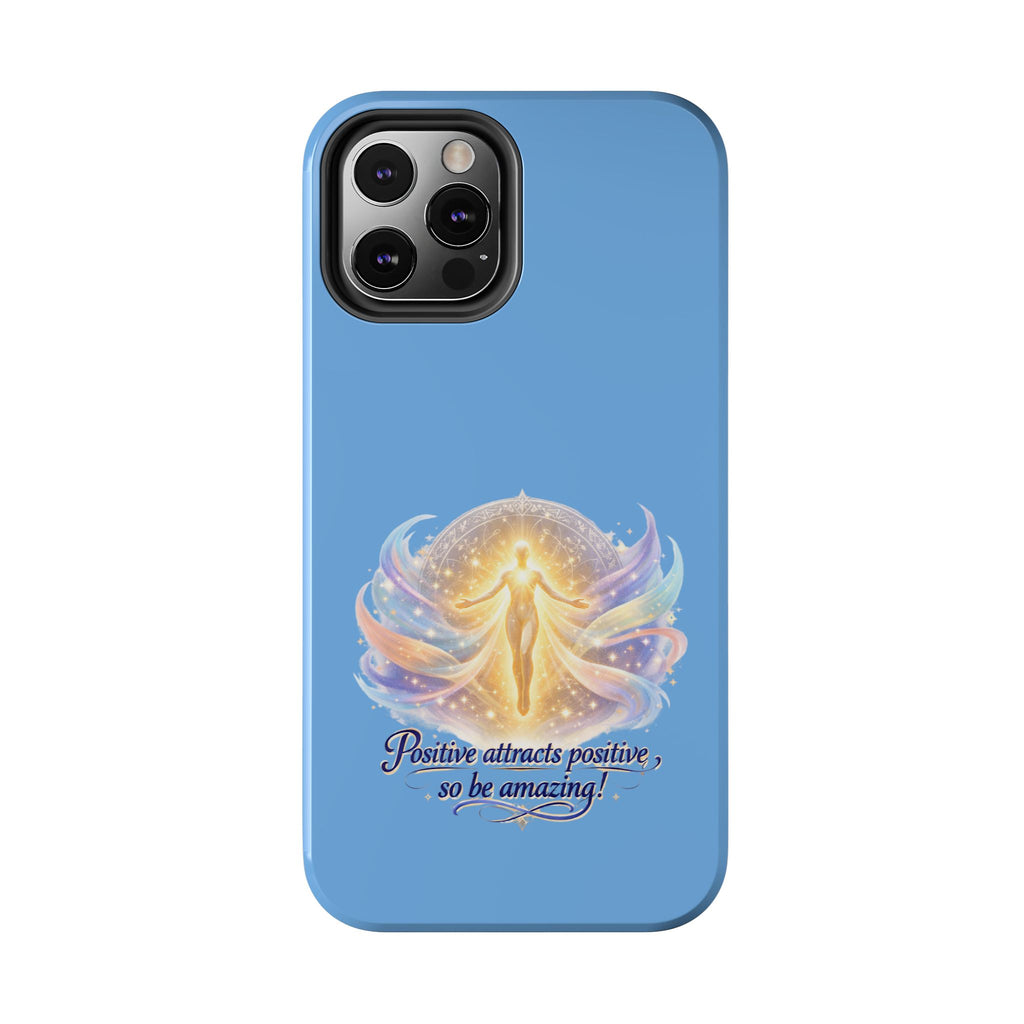 Positive Attracts Positive angel artwork Phone Case | inspirational spiritual design
