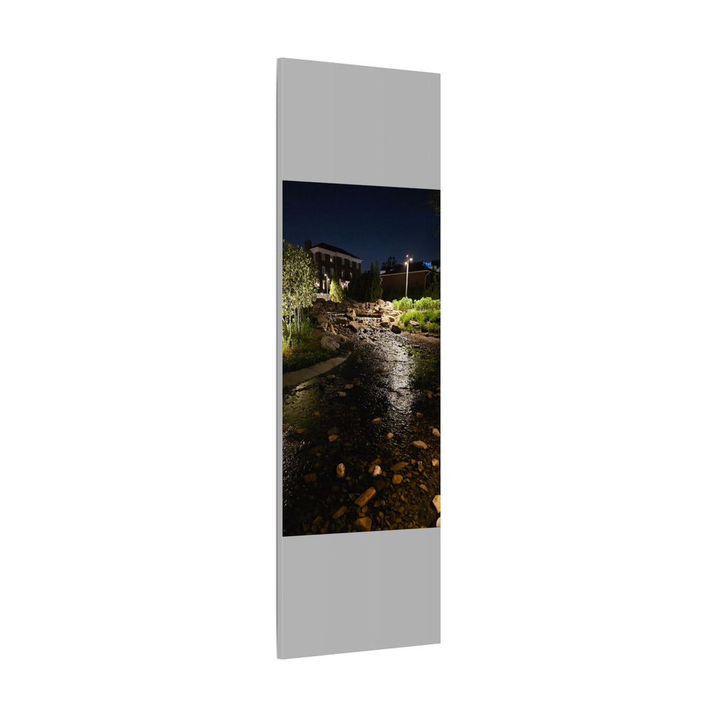Nighttime Waterfall Landscape Canvas | Matte Stretched Wall Art