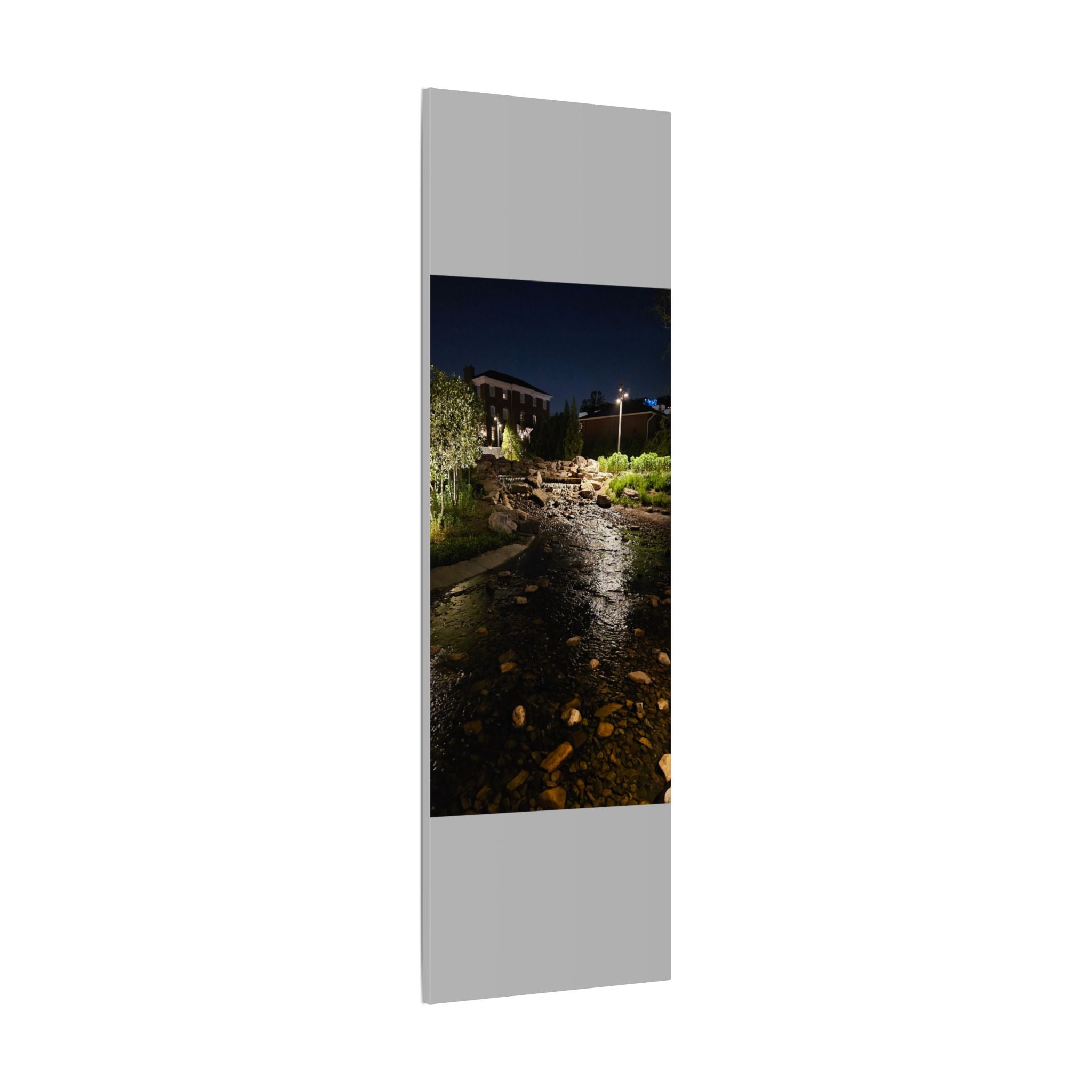 Nighttime Waterfall Landscape Canvas | Matte Stretched Wall Art