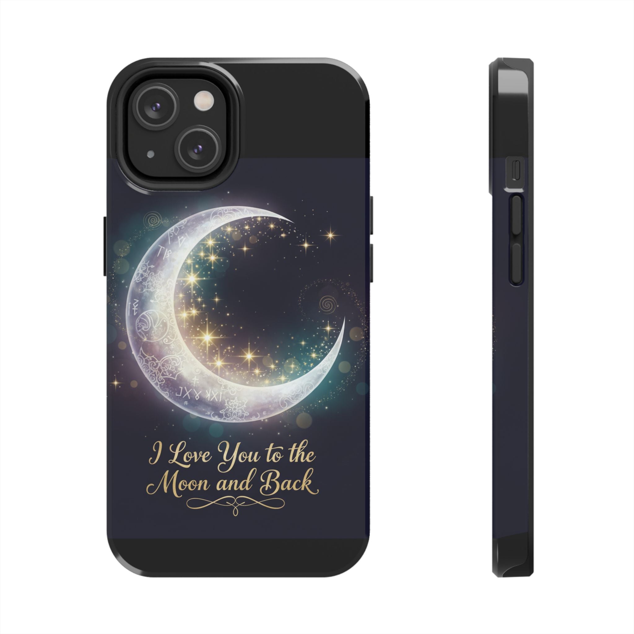 I Love You to the Moon and Back iPhone Case | Moon and Stars Tough Case