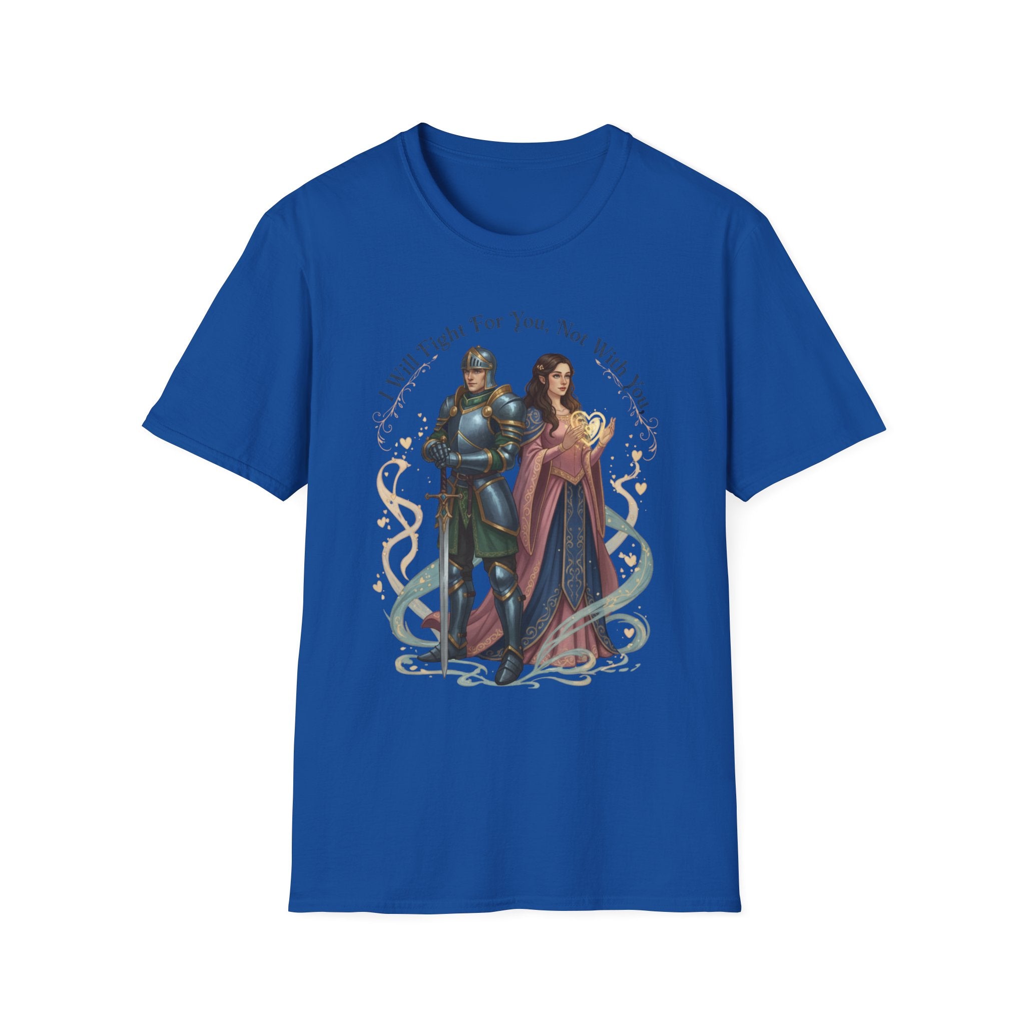I Will Fight For You, Not With You Illustration T-Shirt | Fantasy Couple, Viper Motif