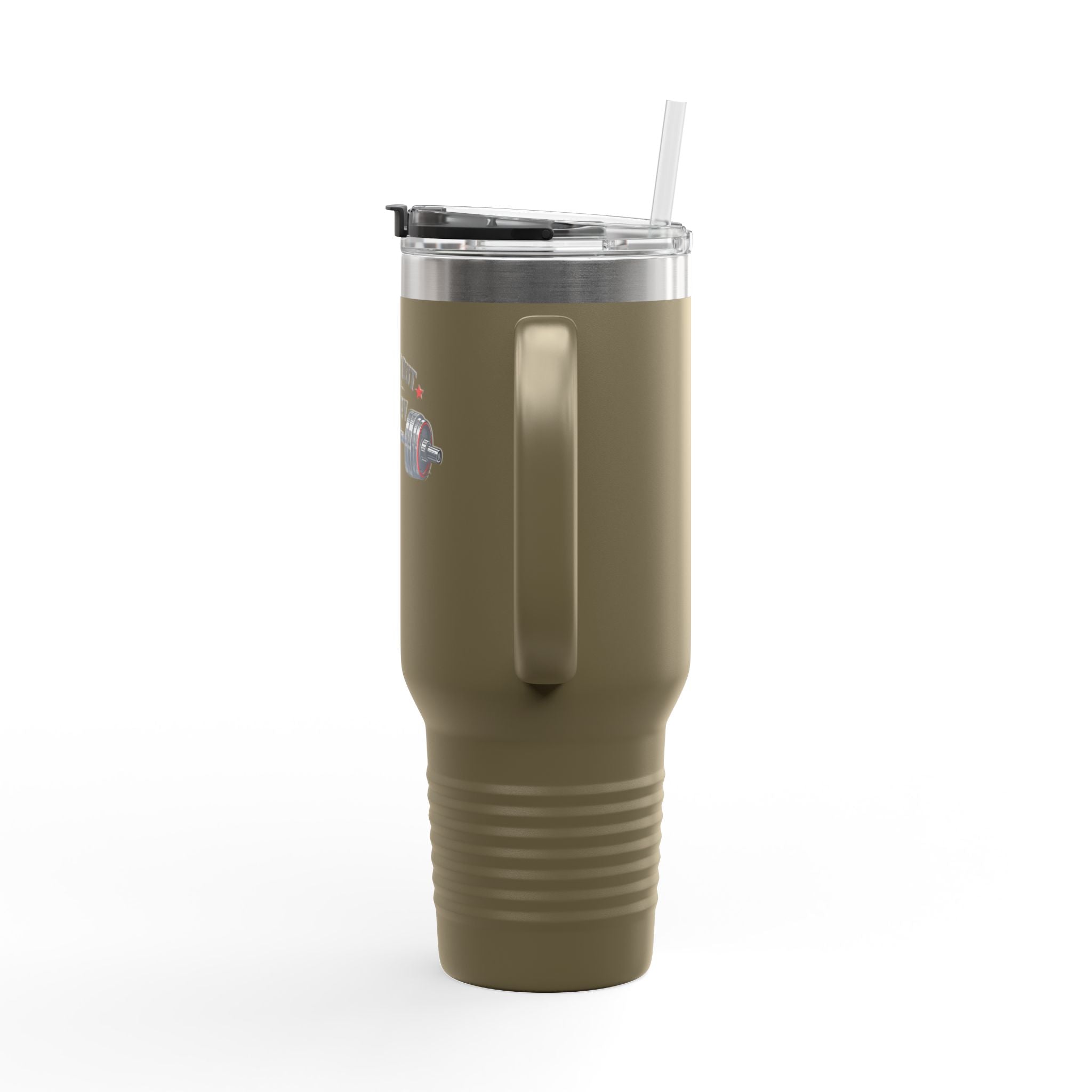 "Working Out Is My Therapy" 40oz Insulated Travel Mug — Fitness Tumbler